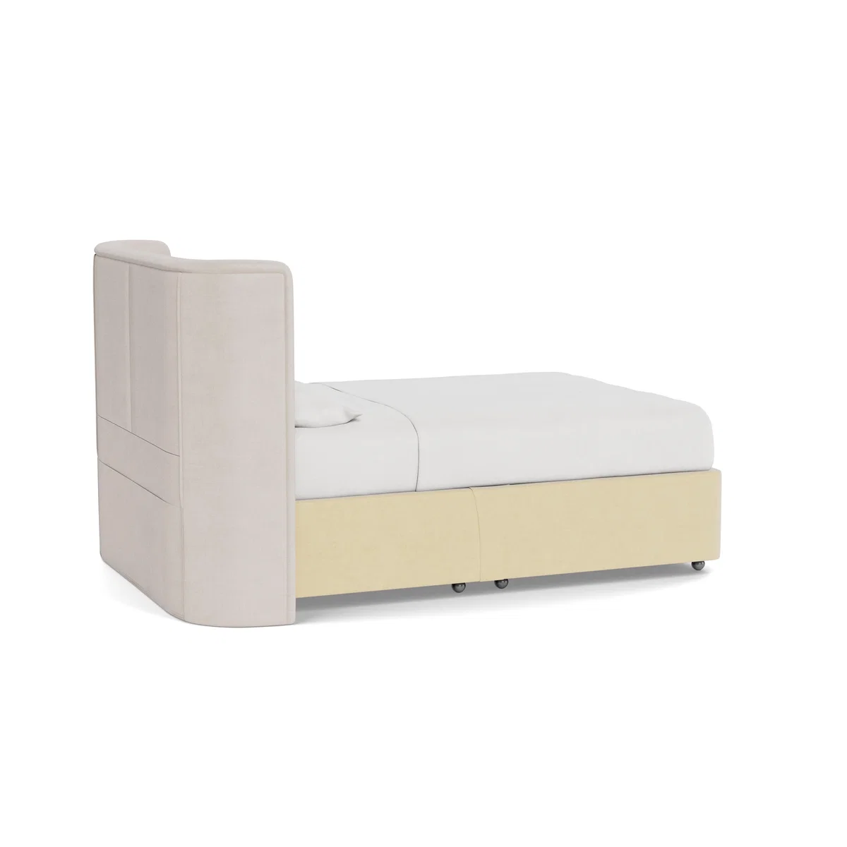 Heal's Deep Divan Double Smart Luxe Velvet Biscuit None - Heal's UK Bedroom Furniture – image 4