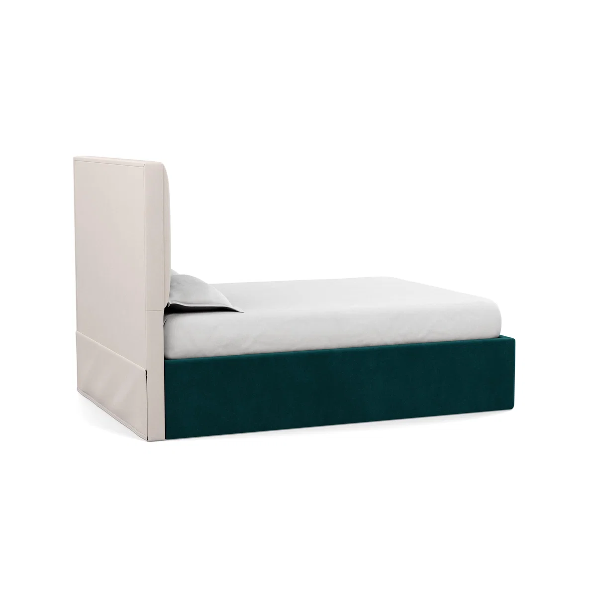 Heal's Storage Divan Double Smart Luxe Velvet Ocean Black Feet - Heal's UK Bedroom Furniture – image 5