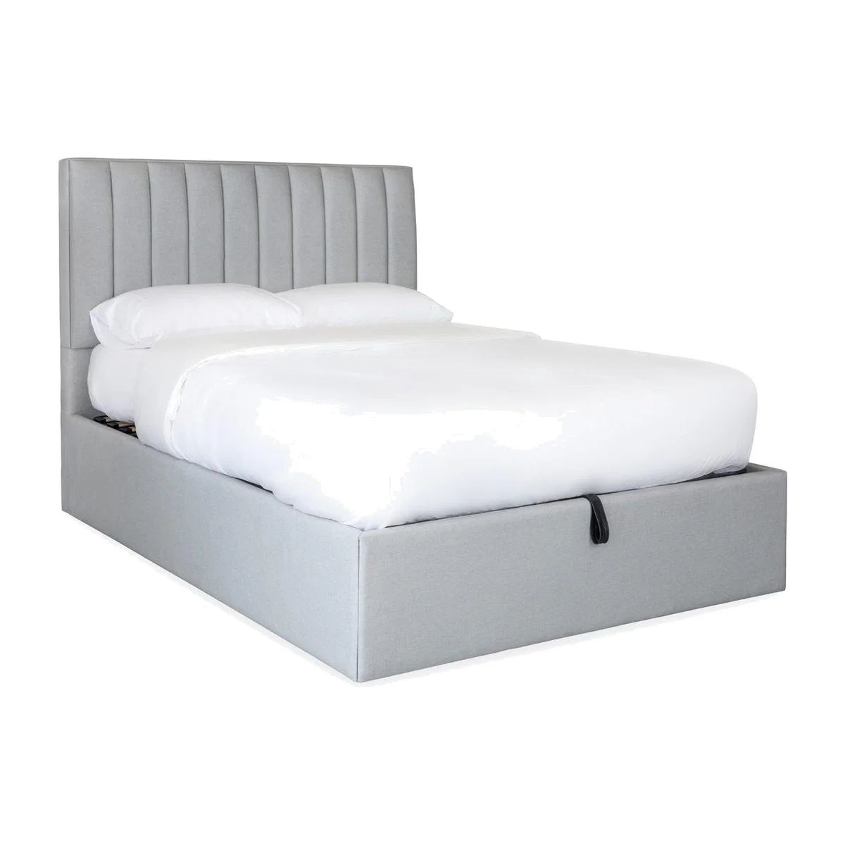 Heal's Storage Divan Double Smart Luxe Velvet Ocean Black Feet - Heal's UK Bedroom Furniture – image 1