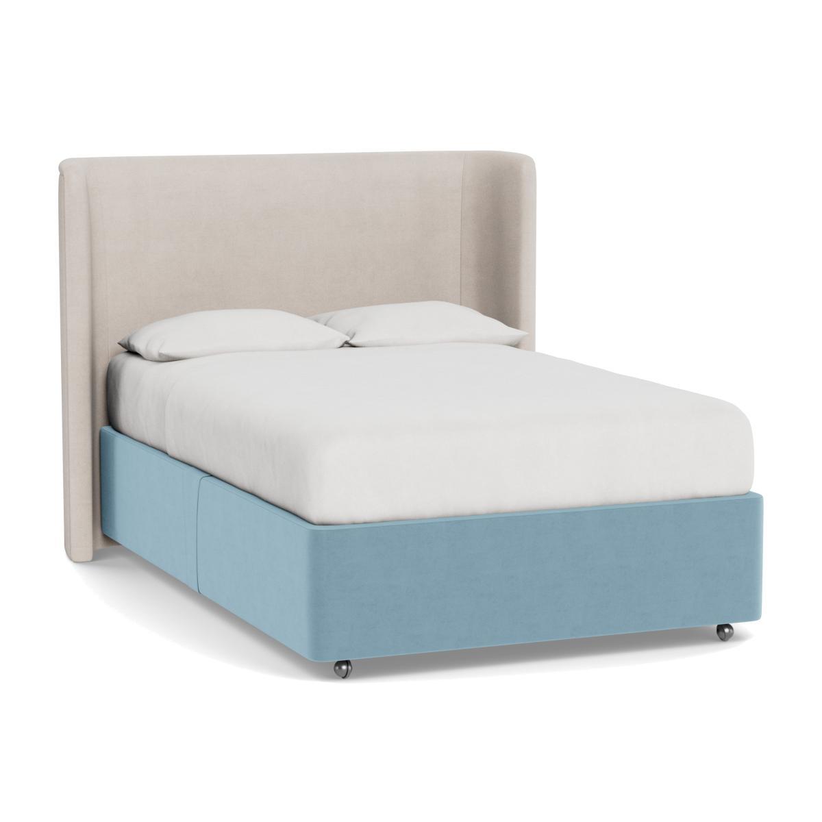Heal's Deep Divan Double 2 Footend & 2 Continental Brecon Charcoal - Heal's UK Bedroom Furniture – image 1