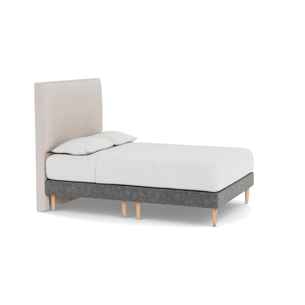 Heal's Shallow Divan Double Melton Wool Shale Light Solid Wood - Heal's UK Bedroom Furniture – image 2
