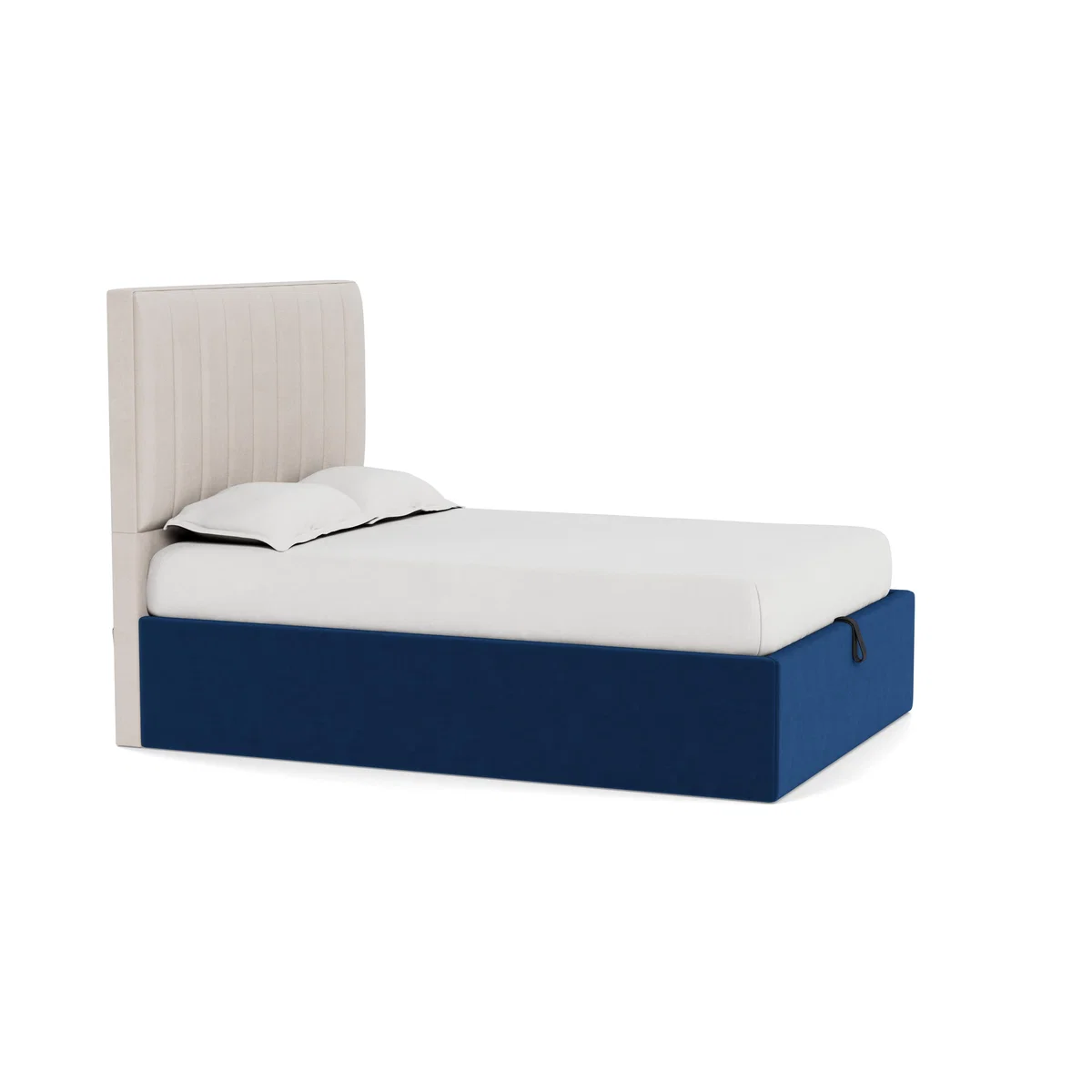 Heal's Storage Divan Double Velvet Petrol Black Feet - Heal's UK Bedroom Furniture – image 2