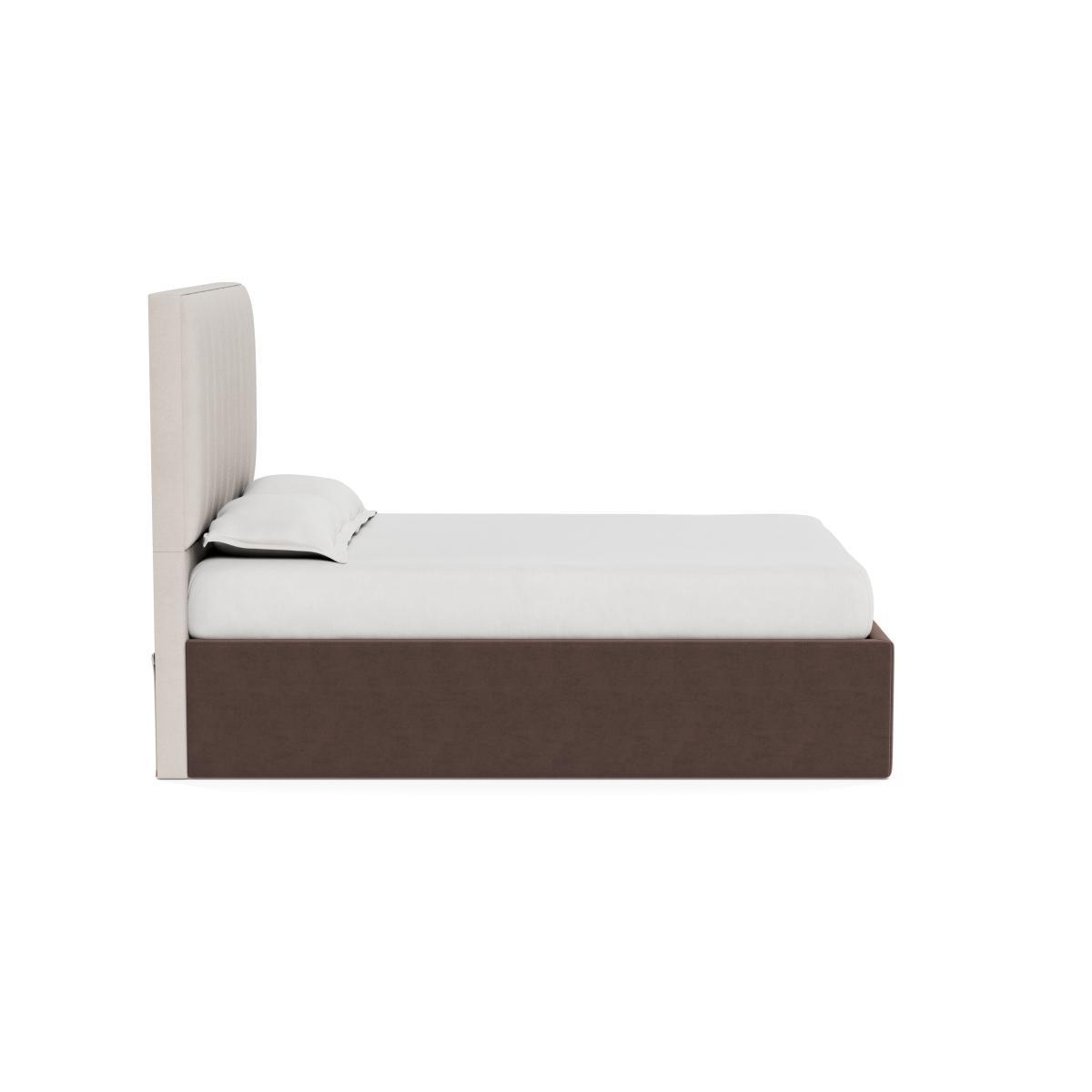 Heal's Storage Divan Double Velvet Mink Natural Feet - Heal's UK Bedroom Furniture – image 3