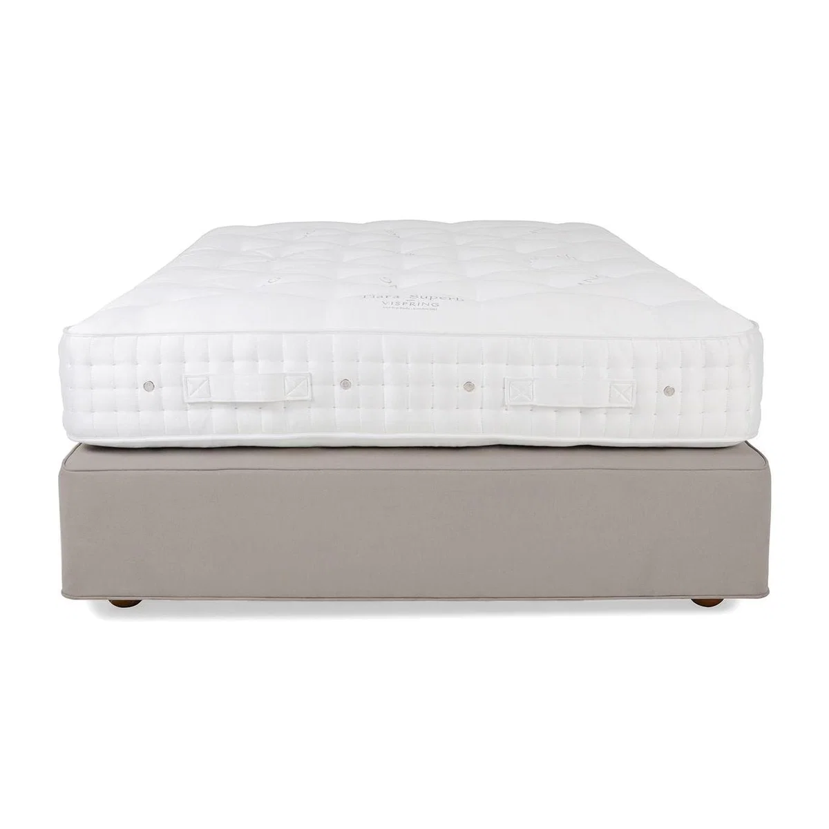 Vispring Regal Superb Soft Tension Divan Double Tk589 Steel - Heal's UK Bedroom Furniture – image 1