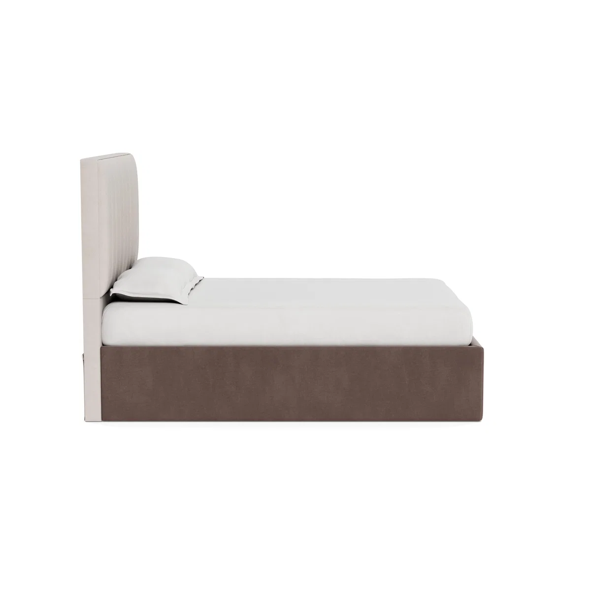 Heal's Storage Divan Double Smart Velvet Mouse Black Feet - Heal's UK Bedroom Furniture – image 3