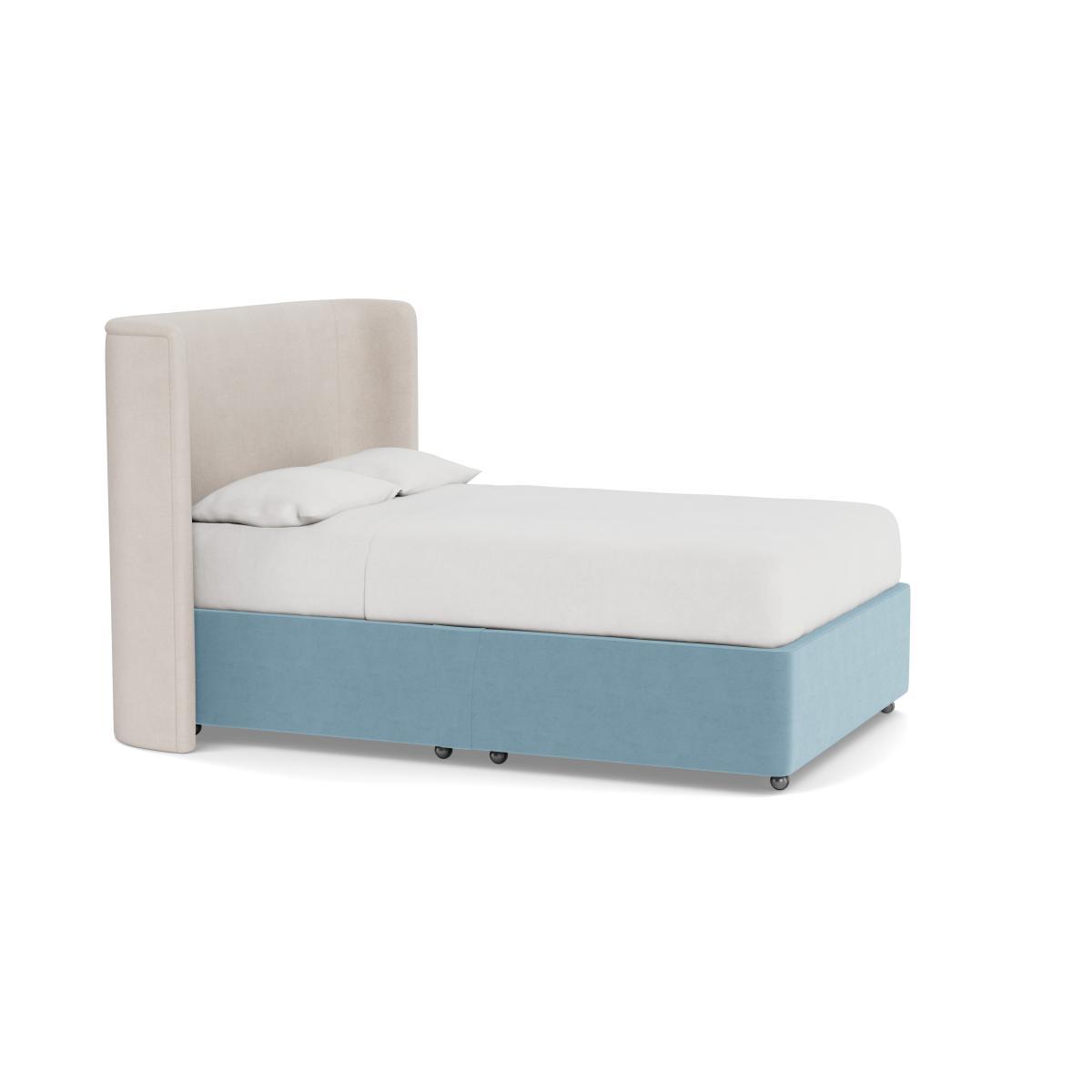 Heal's Deep Divan Double 2 Footend & 2 Continental Varese Velvet Terracotta - Heal's UK Bedroom Furniture – image 2