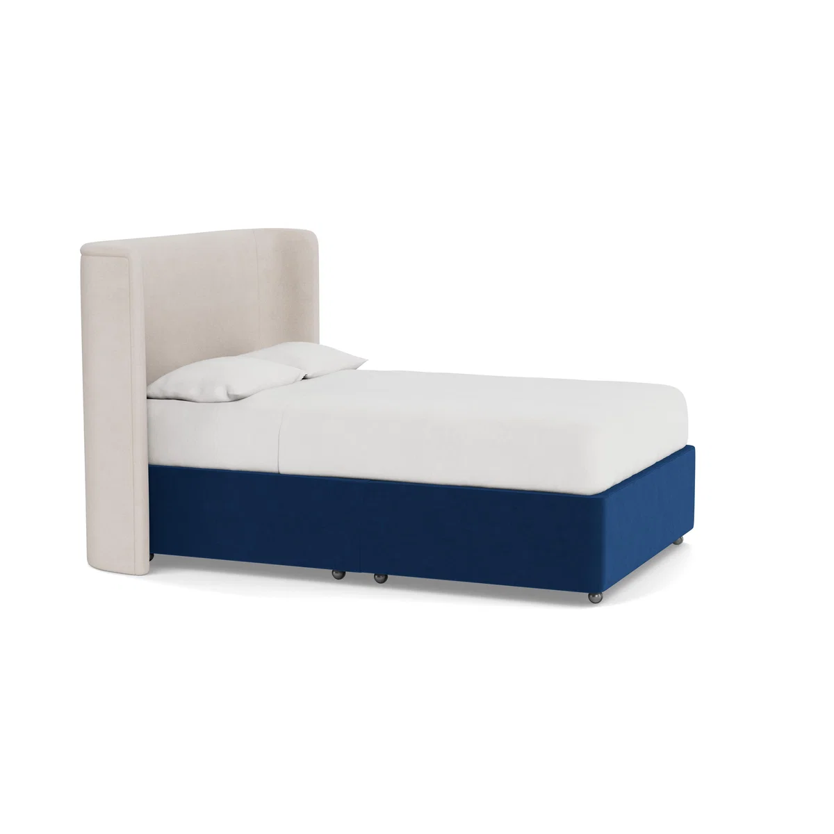 Heal's Deep Divan Double No Drawers Velvet Petrol - Heal's UK Bedroom Furniture – image 2