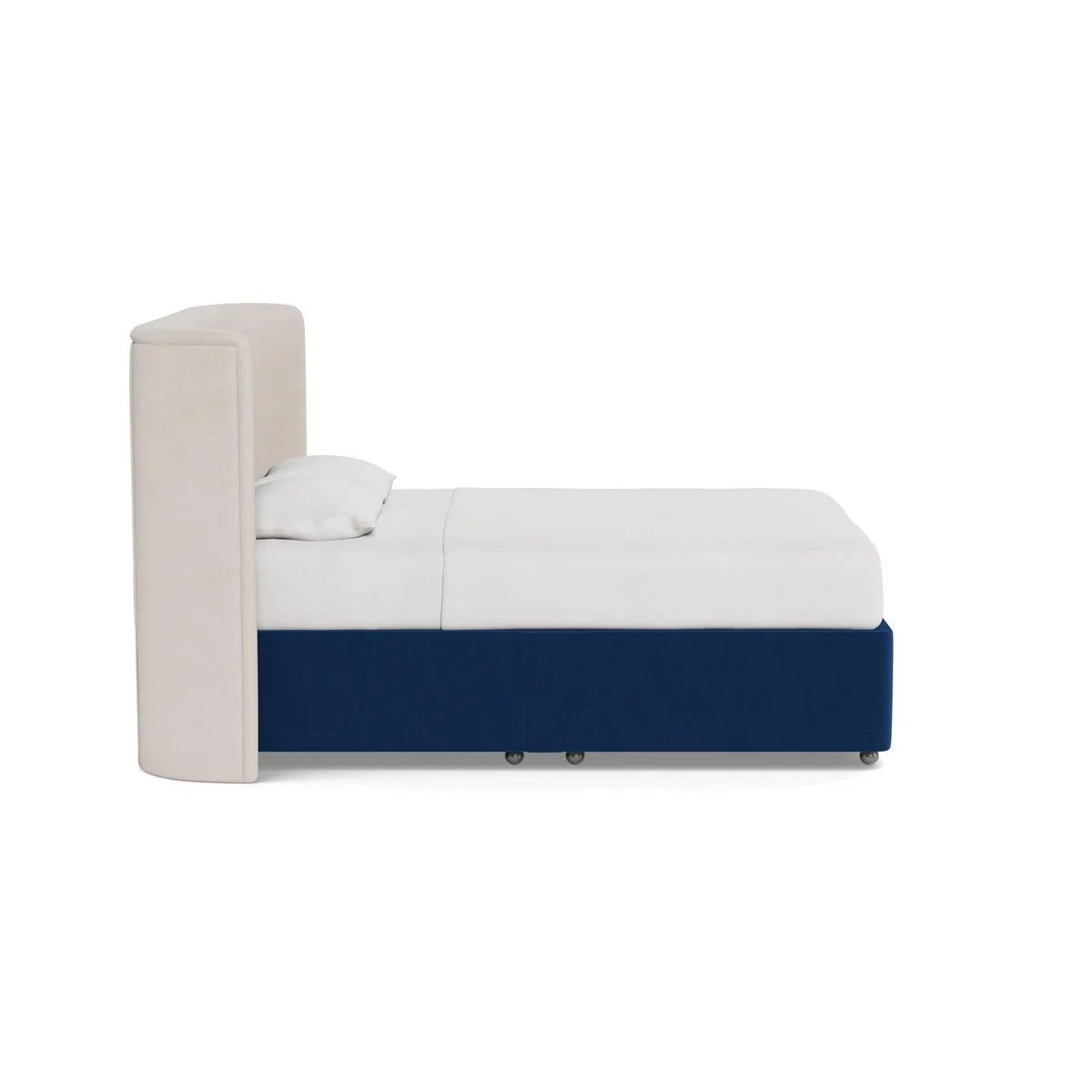 Heal's Deep Divan Double No Drawers Velvet Petrol - Heal's UK Bedroom Furniture – image 3