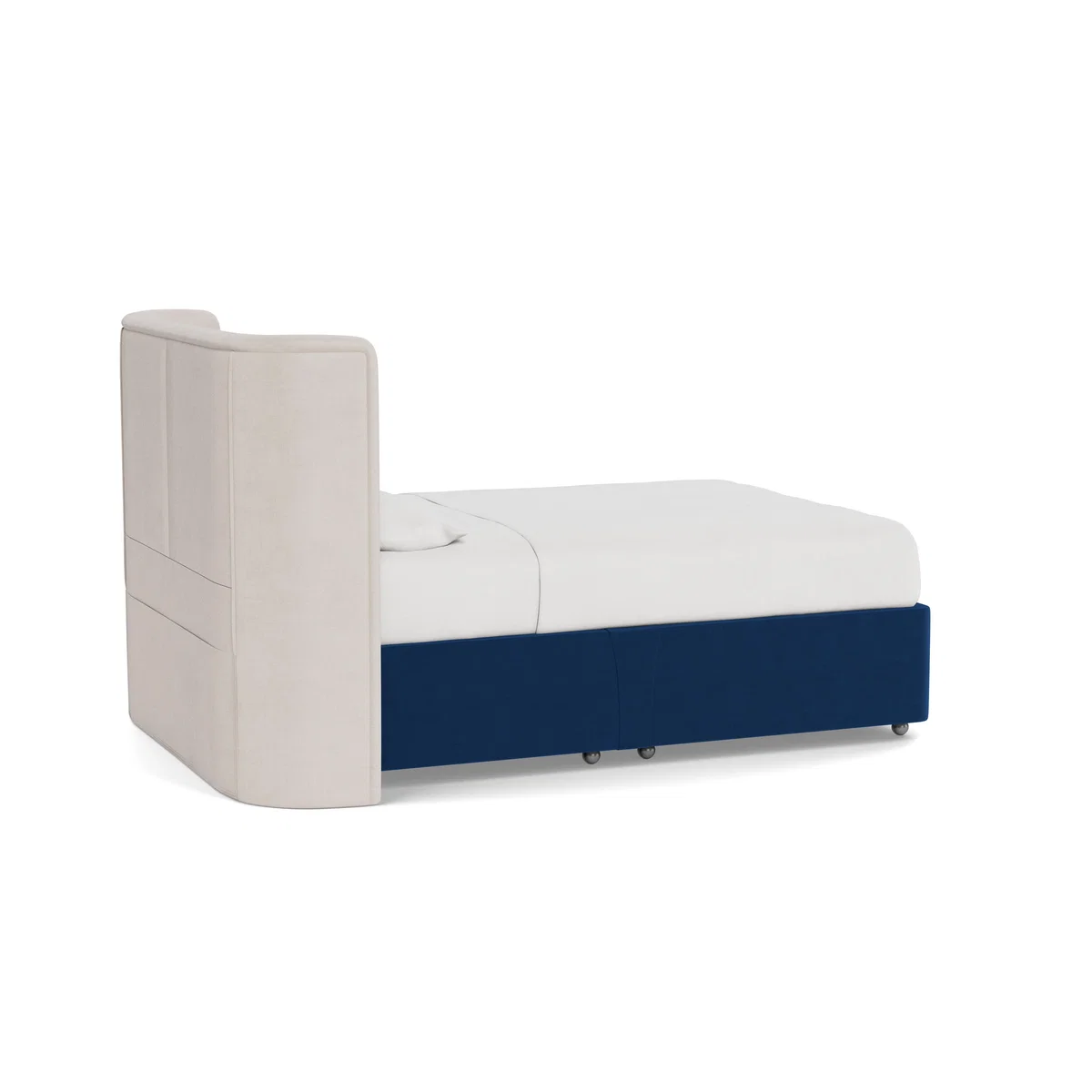 Heal's Deep Divan Double No Drawers Velvet Petrol - Heal's UK Bedroom Furniture – image 4