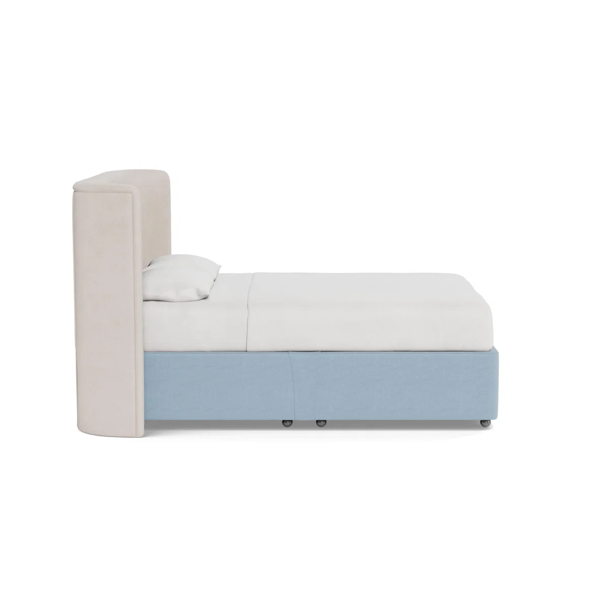 Heal's Deep Divan Double 2 Footend & 2 Continental Capelo LinenCotton Sea Shanty - Heal's UK Bedroom Furniture – image 3