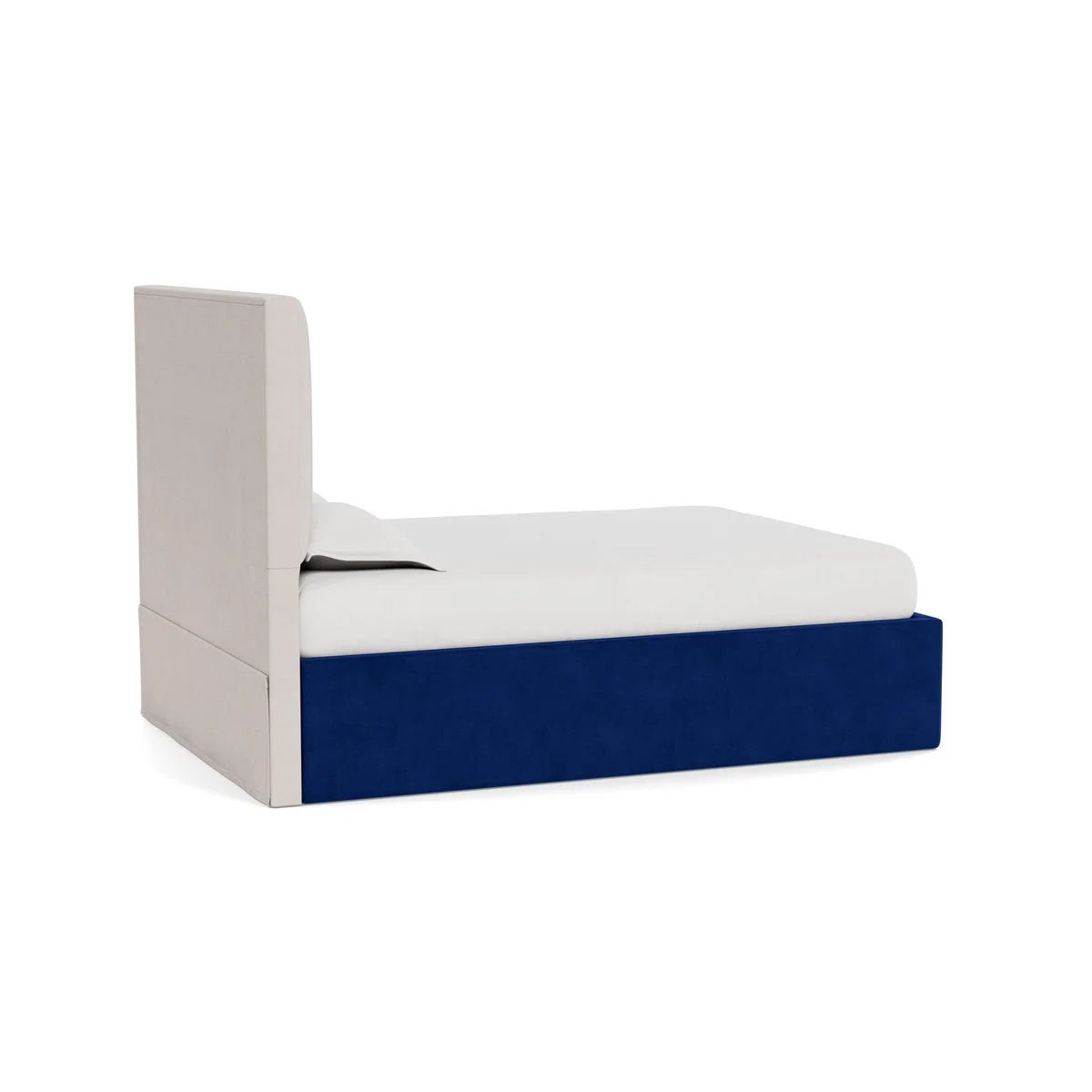 Heal's Storage Divan Double Smart Luxe Velvet Azure Black Feet - Heal's UK Bedroom Furniture – image 4