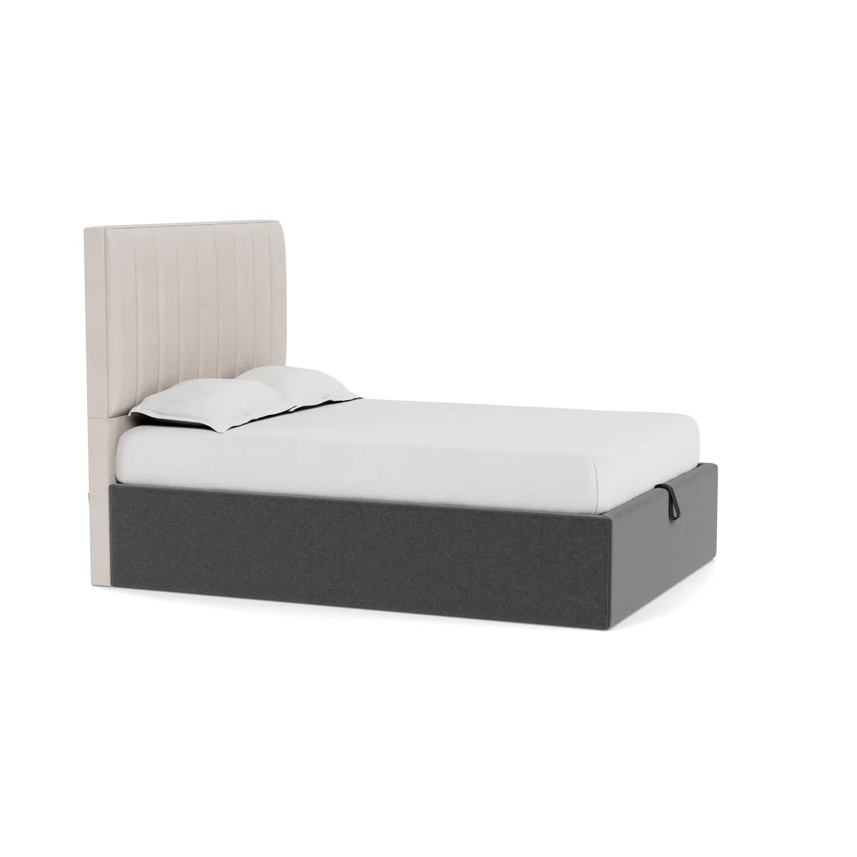 Heal's Storage Divan Double Melton Wool Granite Natural Feet - Heal's UK Bedroom Furniture – image 2