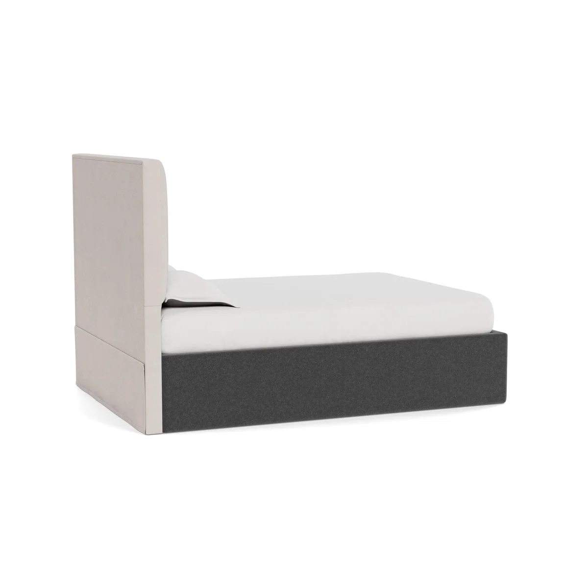 Heal's Storage Divan Double Melton Wool Granite Natural Feet - Heal's UK Bedroom Furniture – image 4