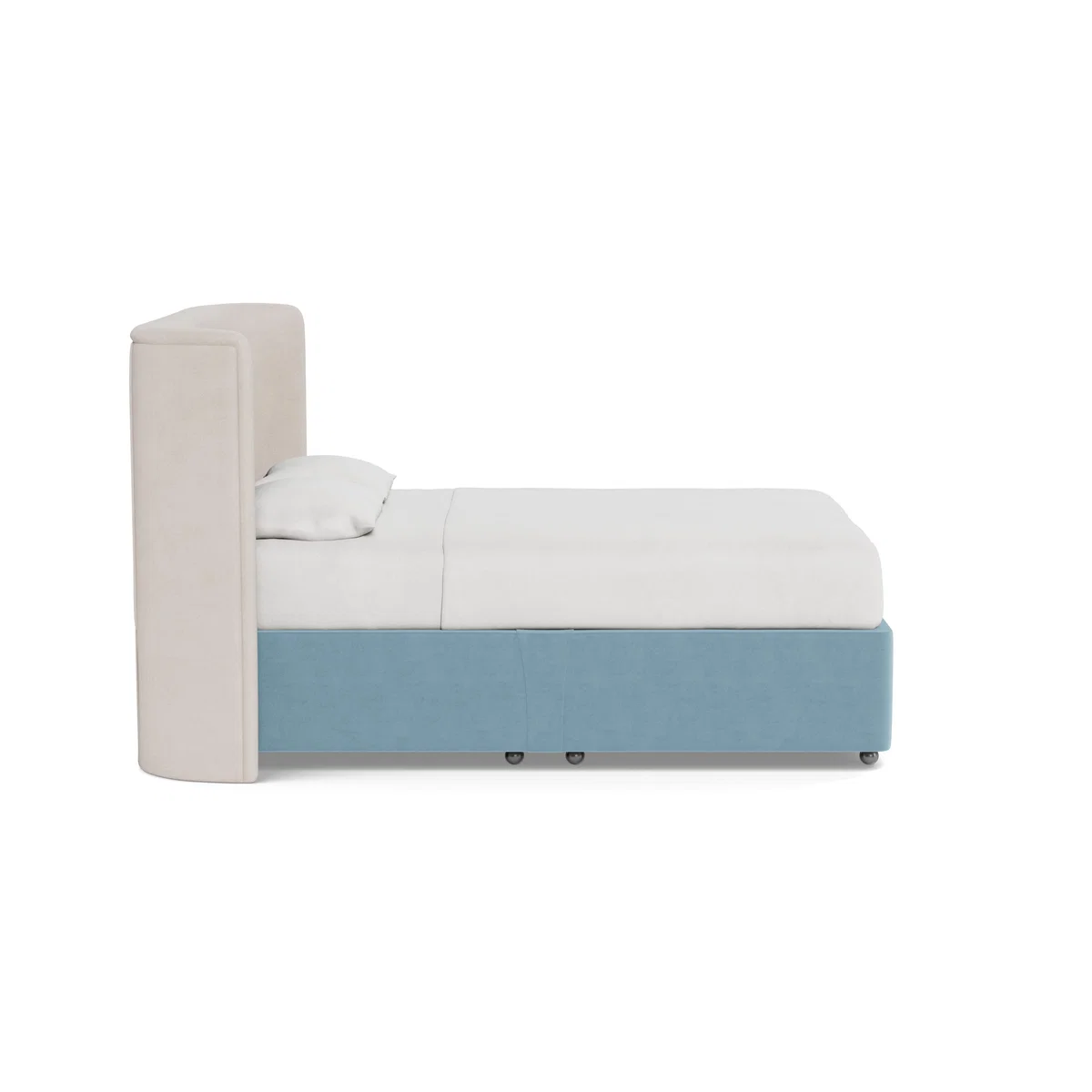 Heal's Deep Divan Double 2 Footend Capelo Linen Cotton Sea Salt - Heal's UK Bedroom Furniture – image 3