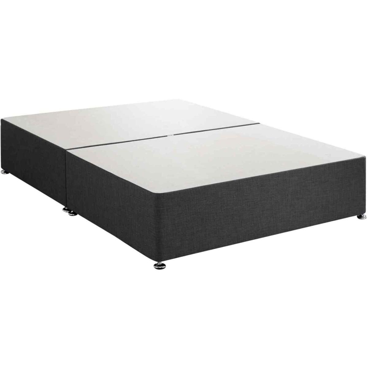 Amara Divan Base Only - Chenille Fabric, 2 Drawers Right Side - Black / Double – image 7