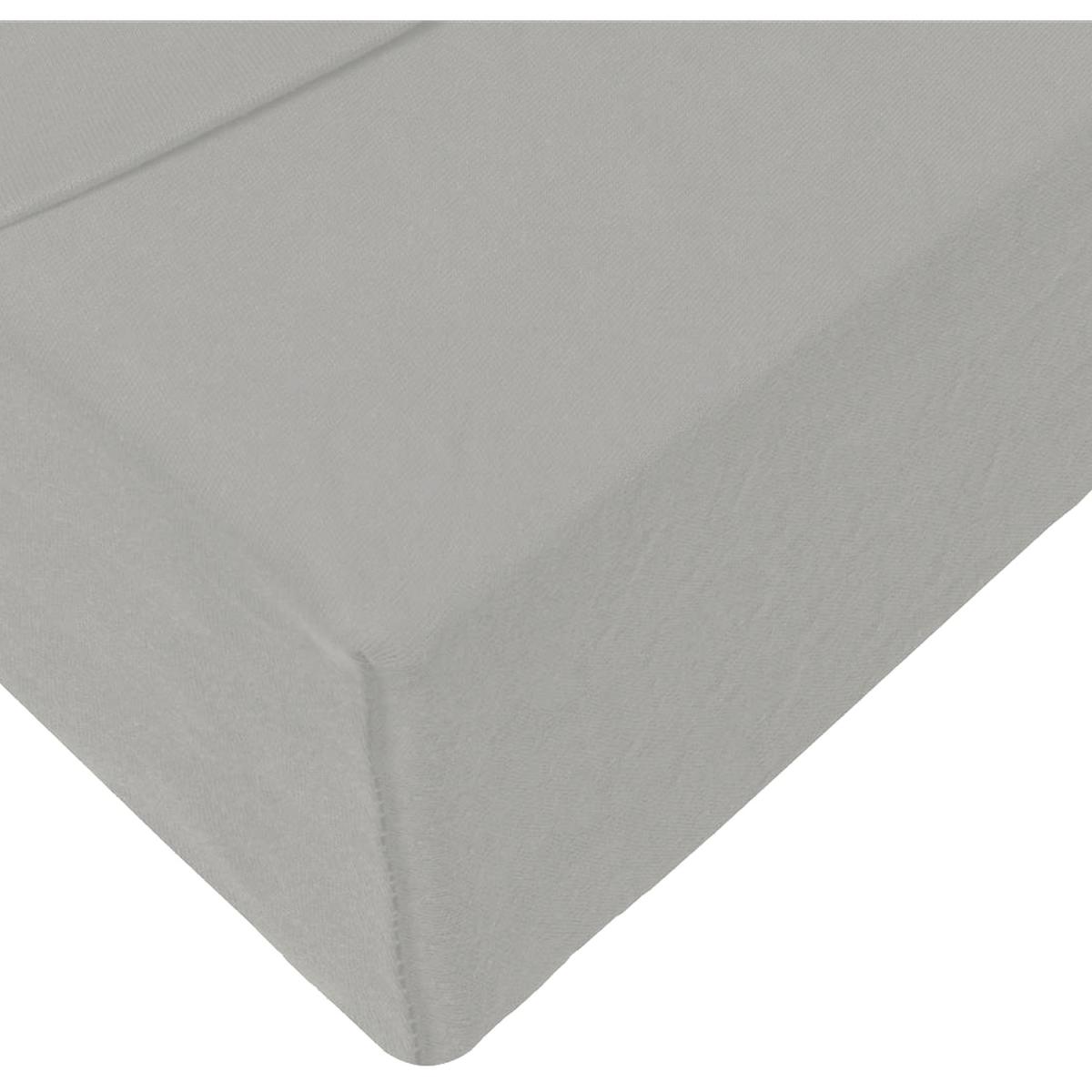 Double Jersey - Luxurious Jersey - Fitted Sheet - Deep Pocket 160x200x32 cm - Grey – image 2