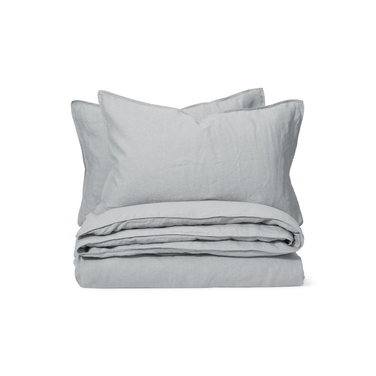 Brisa Linen Duvet Cover + 2 Pillowcases, Super King, Silver Grey – image 2