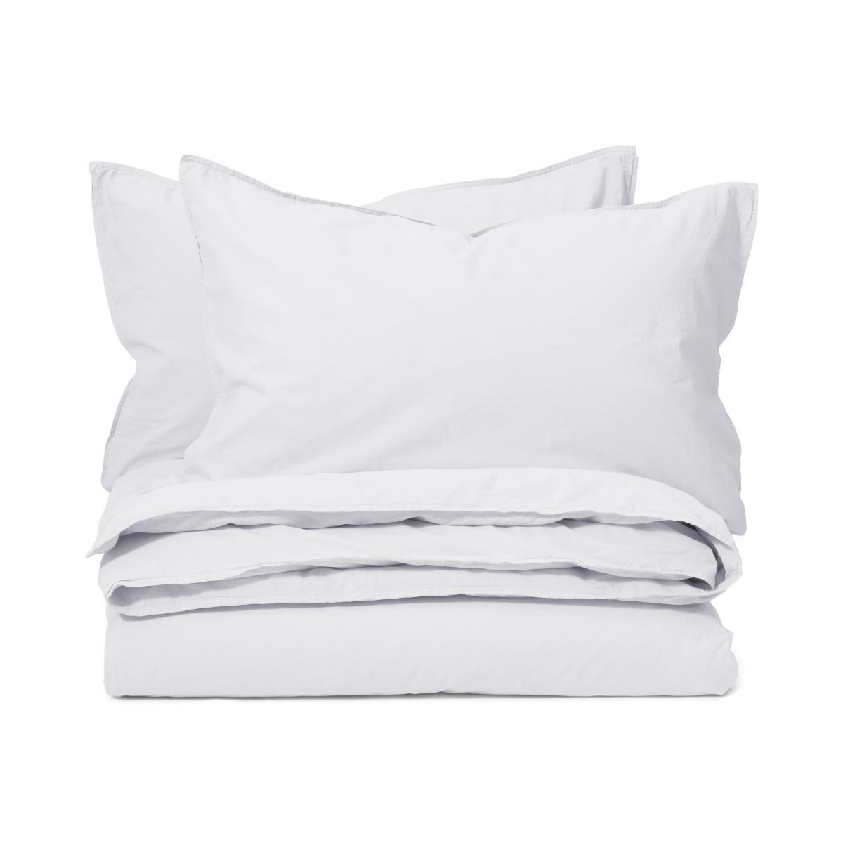 Alexia Stonewashed Cotton Duvet Cover + 2 Pillowcases, Super King, White – image 2