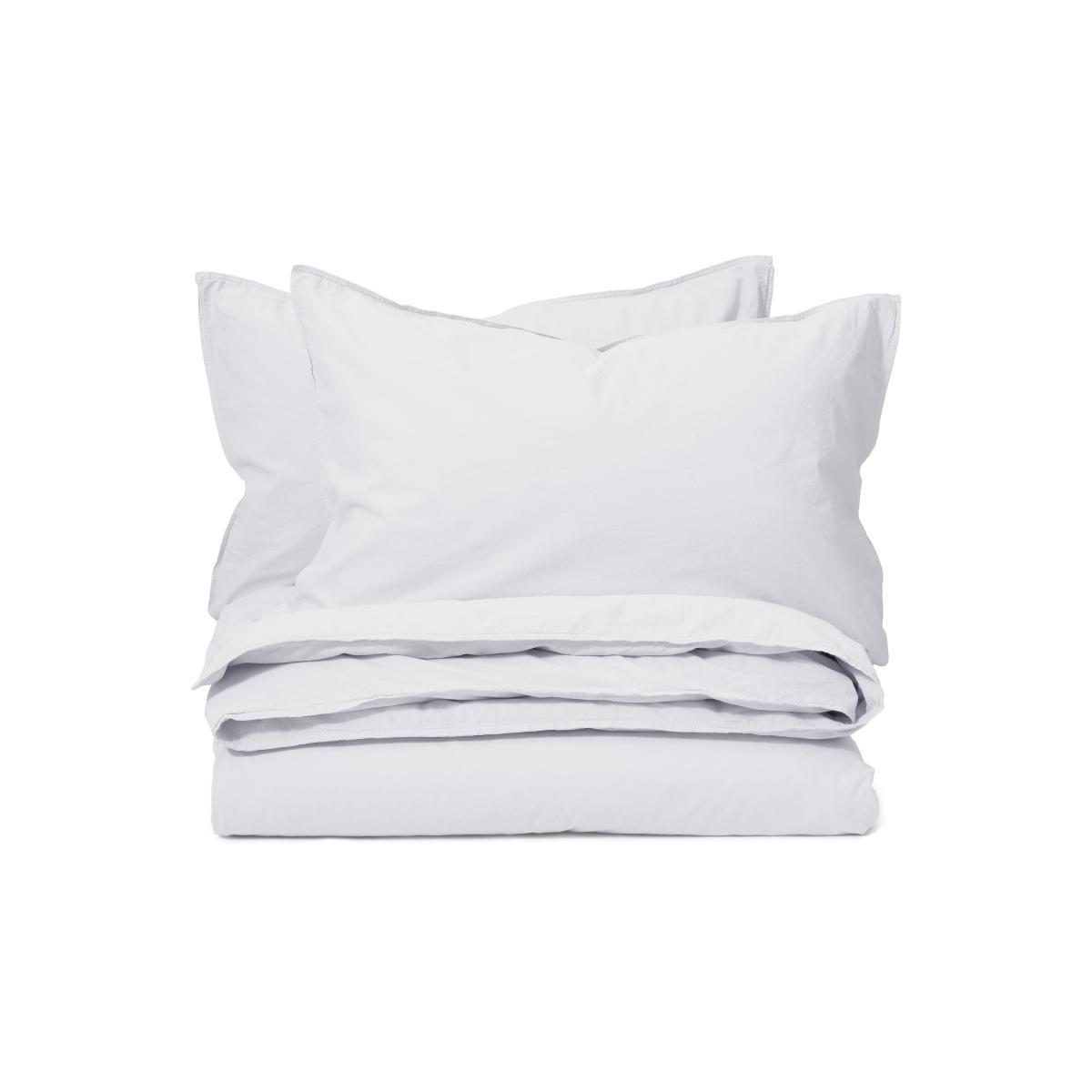 Alexia Stonewashed Cotton Duvet Cover + 2 Pillowcases, Super King, White – image 3