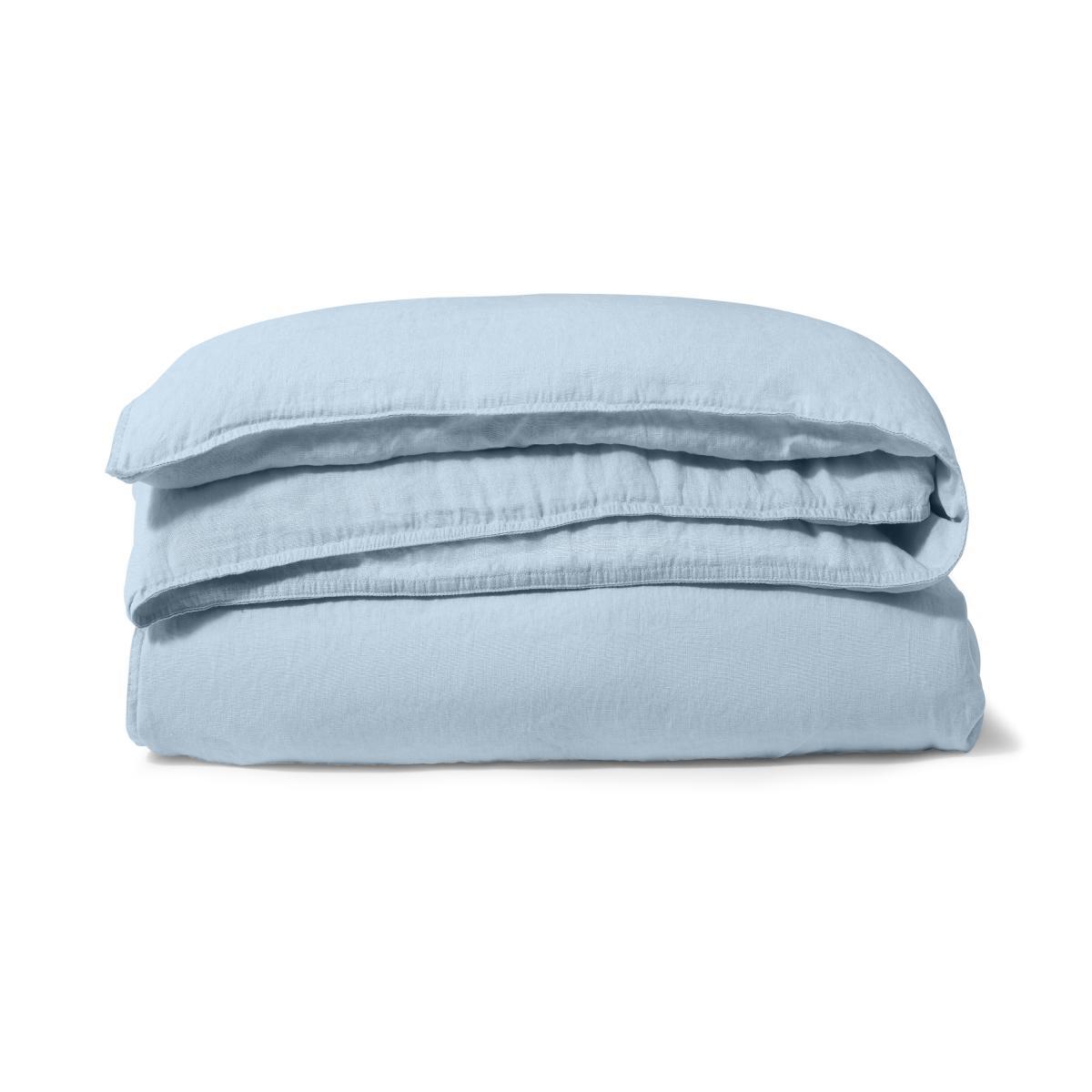 Brisa 100% Linen Duvet Cover, Super King, Sky Blue – image 2