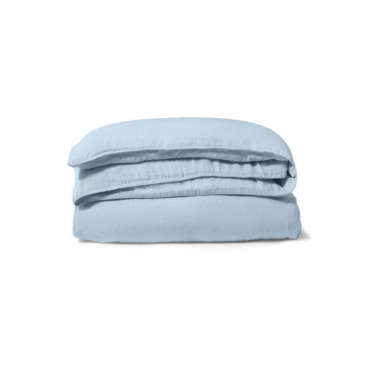 Brisa 100% Linen Duvet Cover, Super King, Sky Blue – image 3