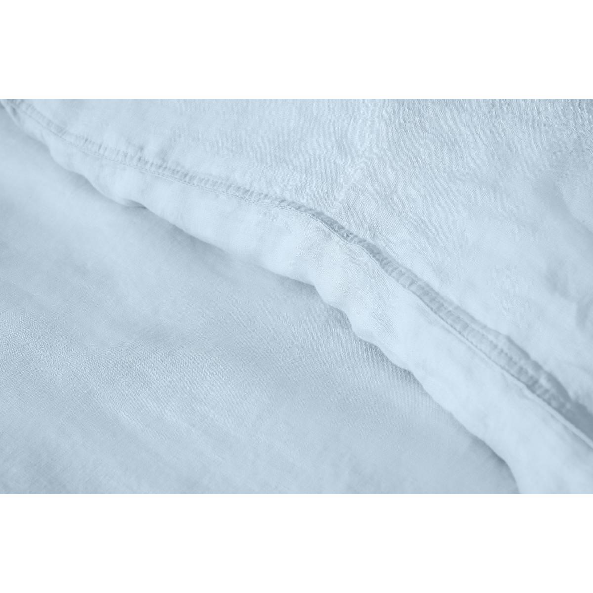 Brisa 100% Linen Duvet Cover, Super King, Sky Blue – image 7
