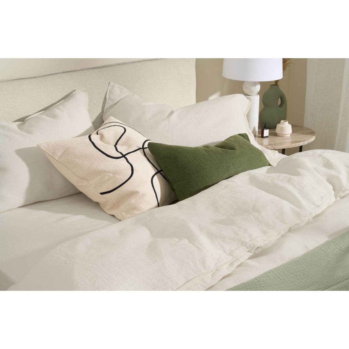 Brisa 100% Linen Duvet Cover + 2 Pillowcases, King Size, Light Beige – image 4