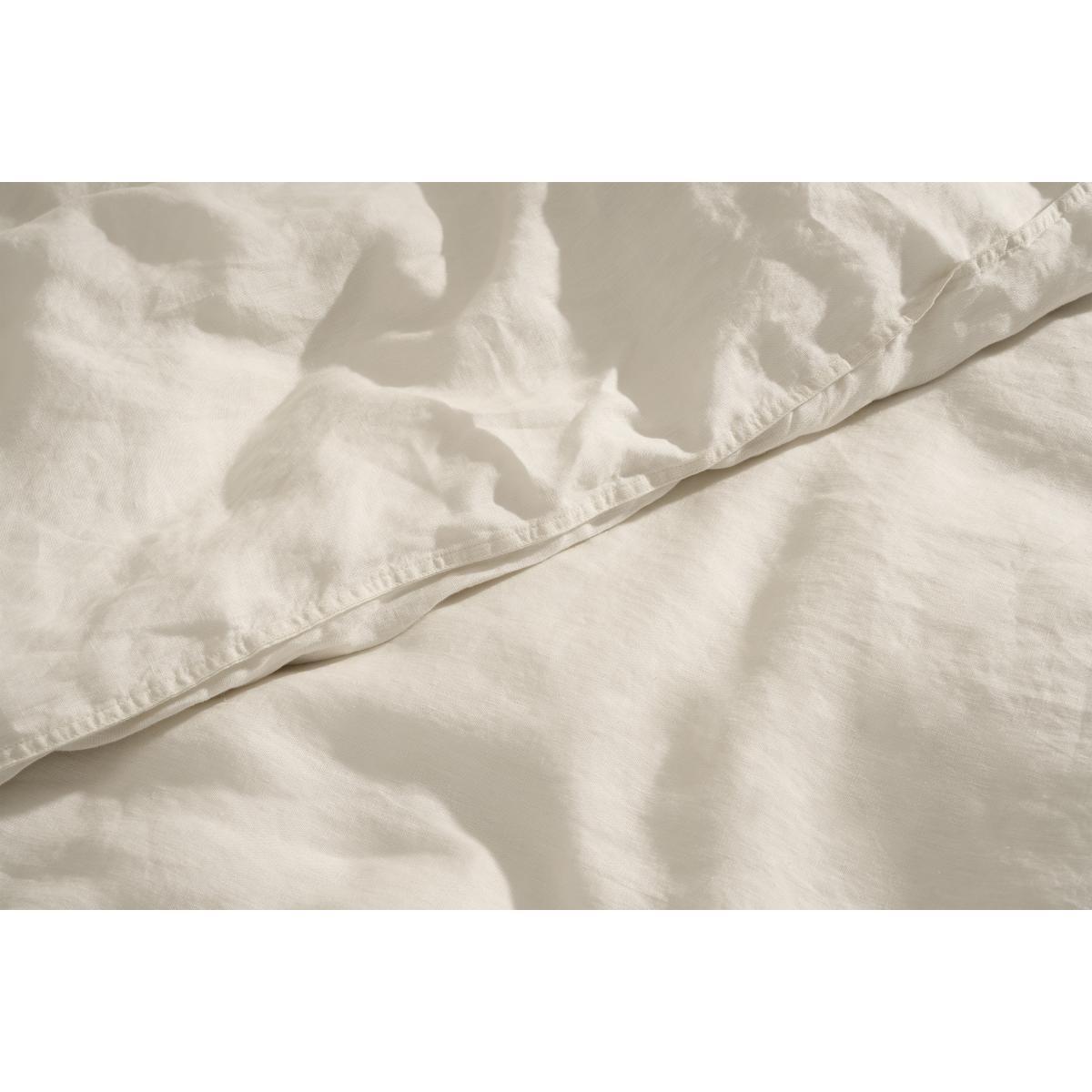 Brisa 100% Linen Duvet Cover + 2 Pillowcases, King Size, Light Beige – image 6
