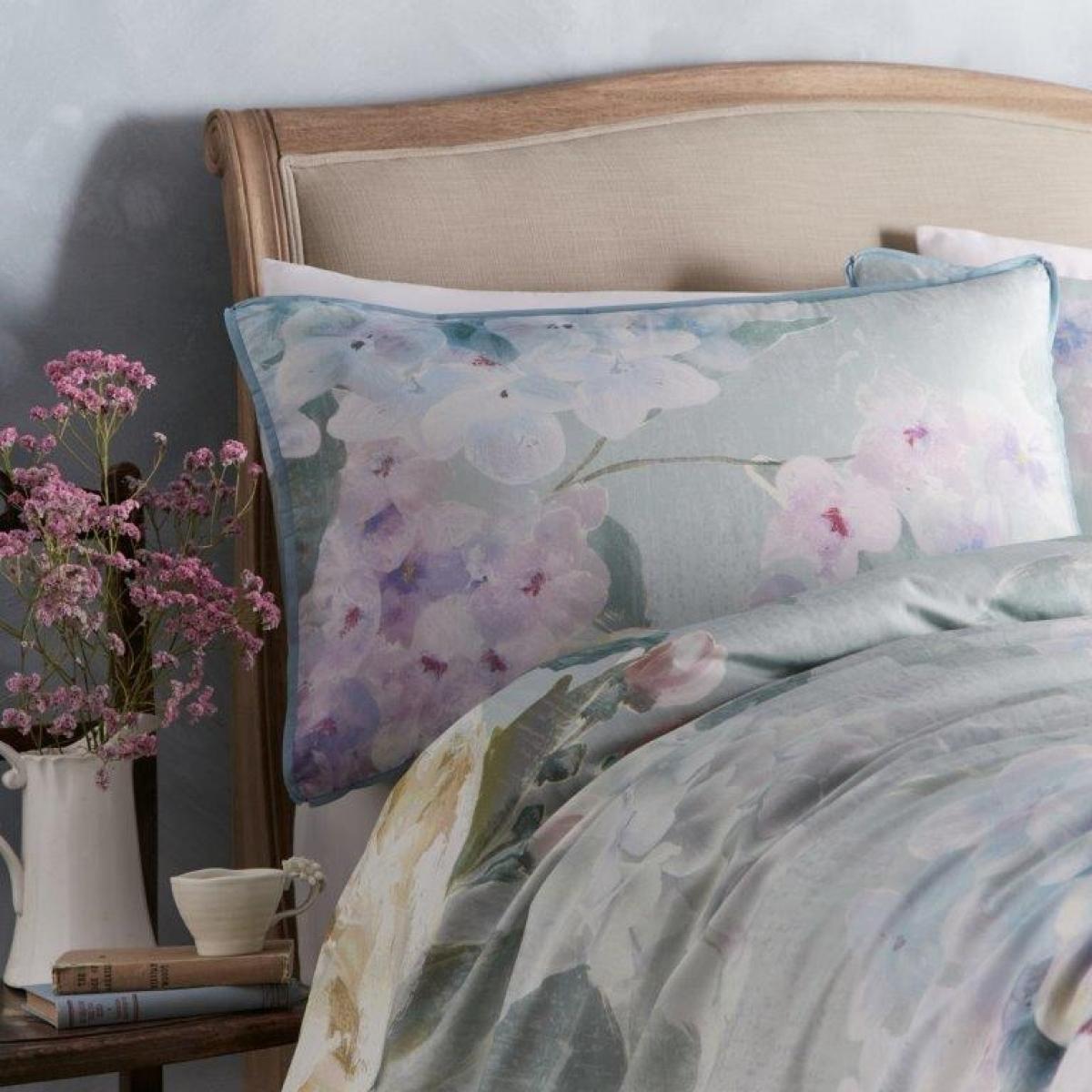 Appletree Hydrangea Seafoam Duvet Cover Set - Double, Cotton, Floral - ["Multi"], ["Double","King","Super King"] – image 4