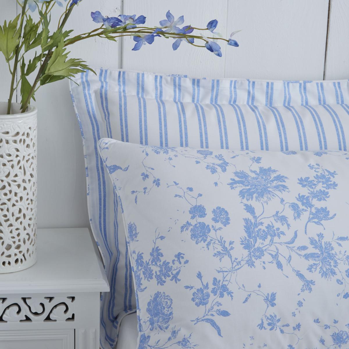 Amelie Blue Duvet Cover Set - Blue / Super King Duvet Set – image 3