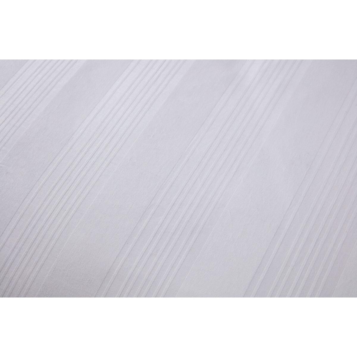 Islington Stripe Sateen Duvet Cover and Pillowcase Set - White / Superking – image 4