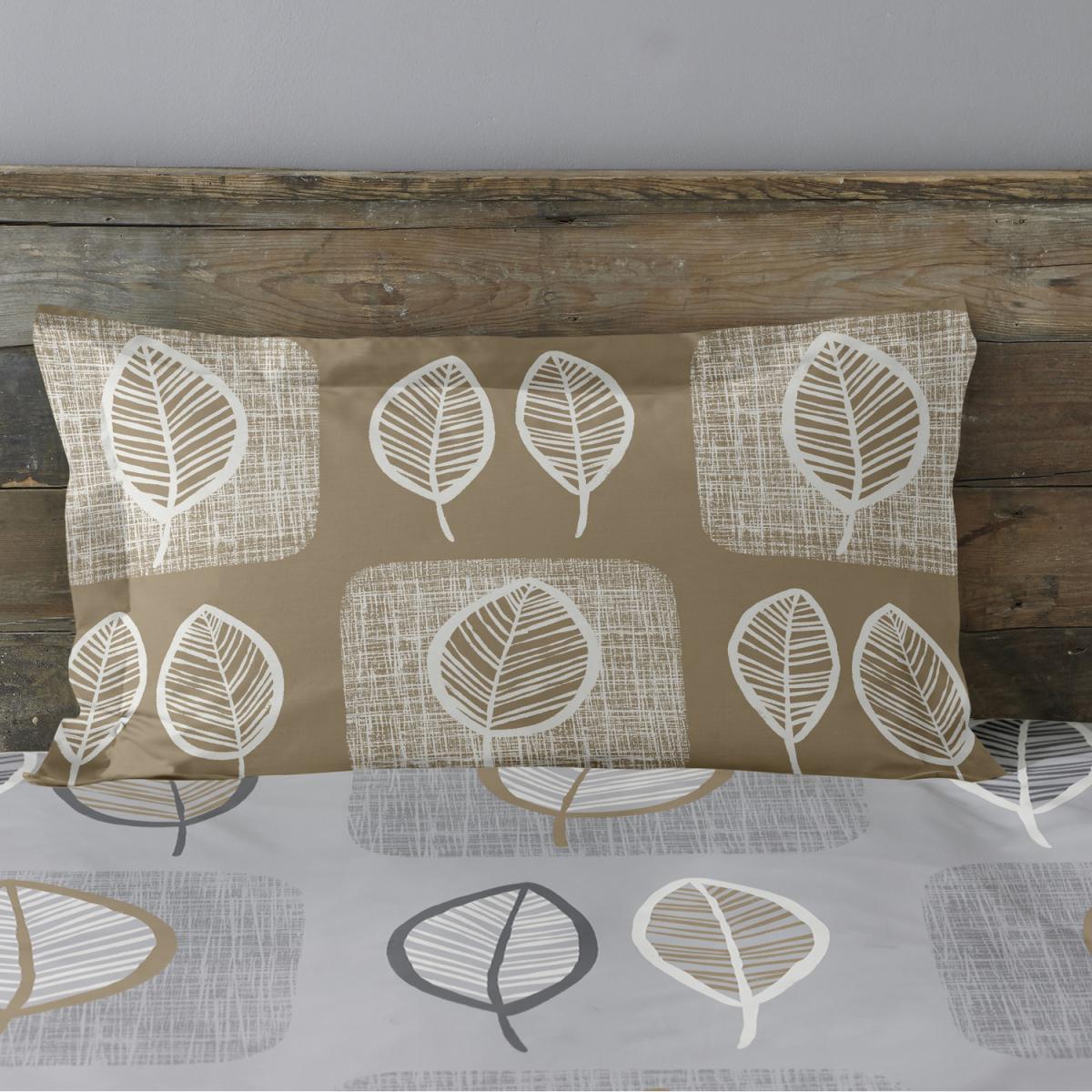 Freja Leaf Green Tan Duvet Cover Set - Green/Tan / Super King Duvet Set – image 2