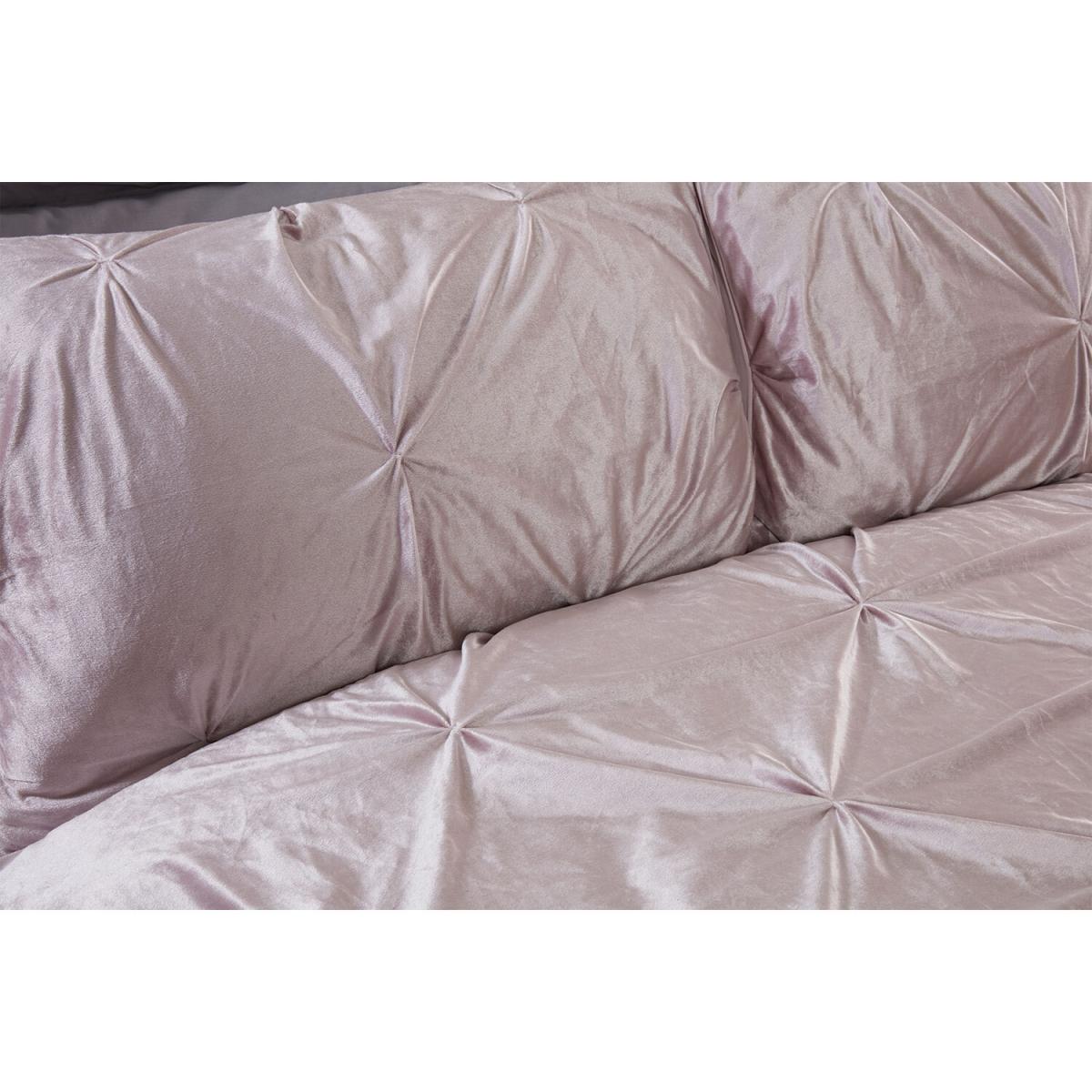 Balmoral Velvet Duvet Cover and Pillowcase Set - Lilac / Superking – image 4
