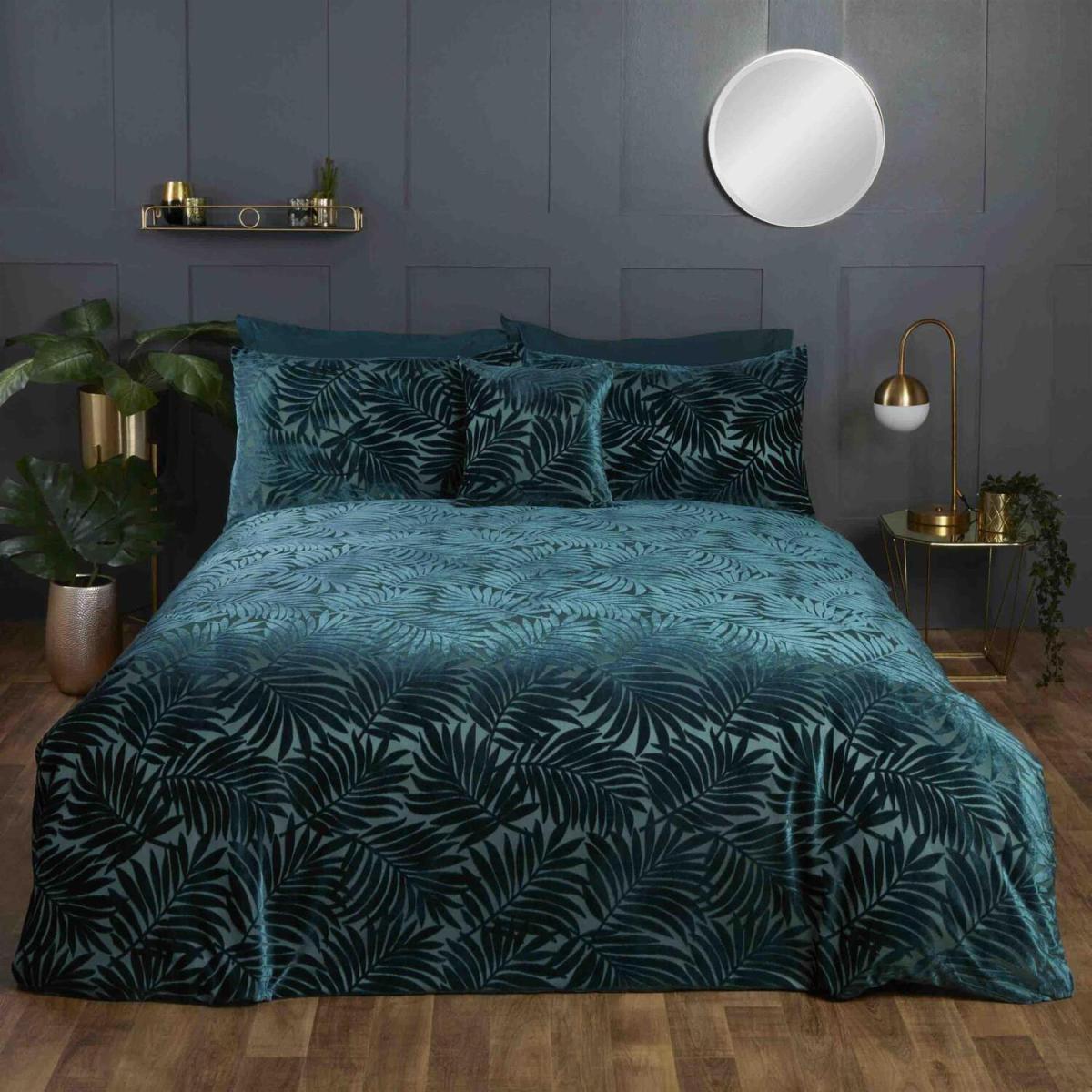 Paloma Jacquard Duvet Cover Set - Emerald / Super King