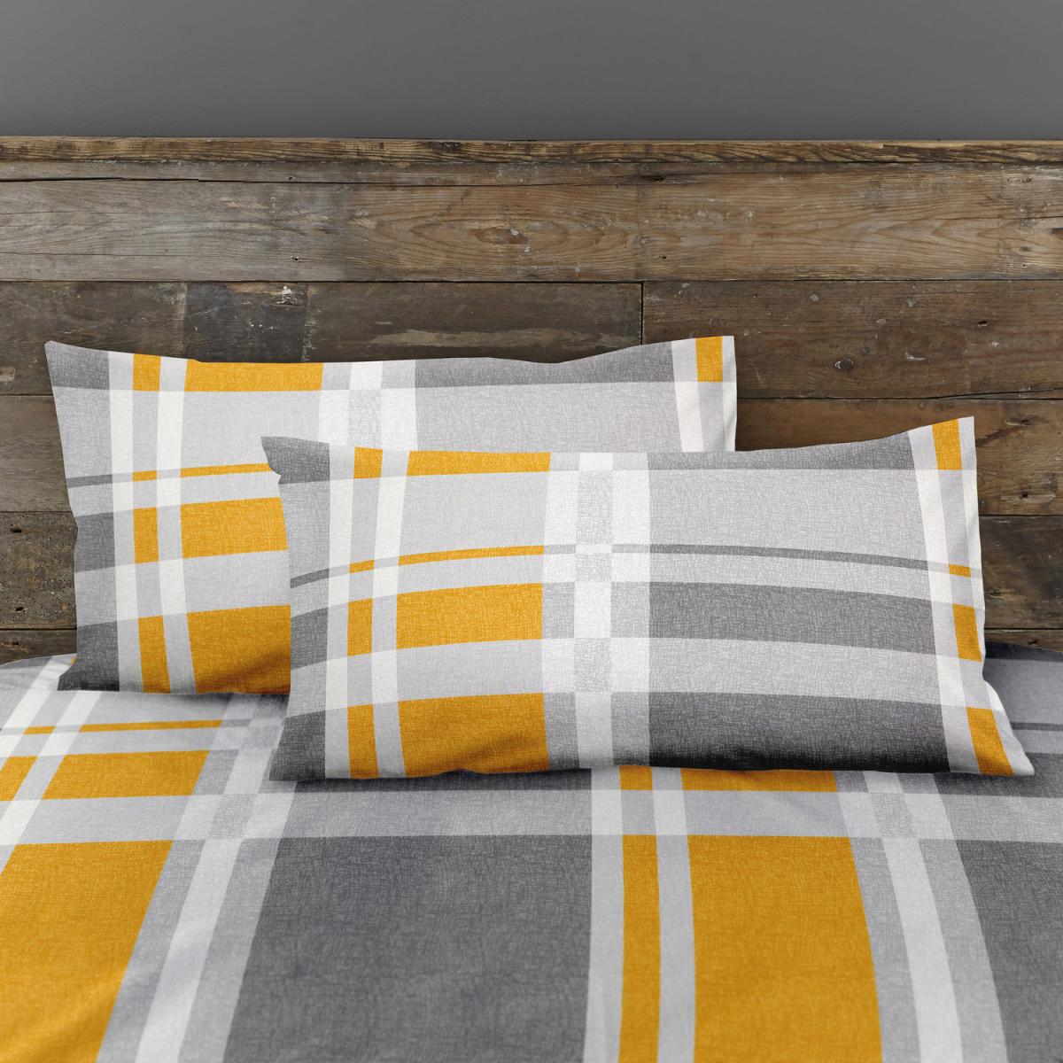Carson Ochre Duvet Cover Set - Ochre / Super King Duvet Set – image 2