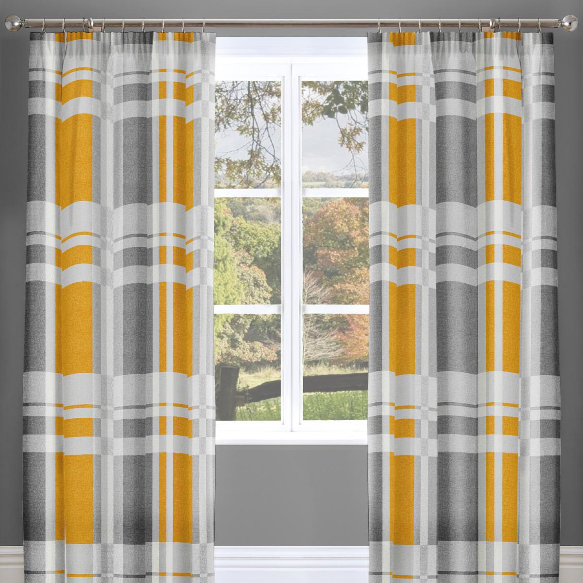 Carson Ochre Duvet Cover Set - Ochre / Super King Duvet Set – image 3