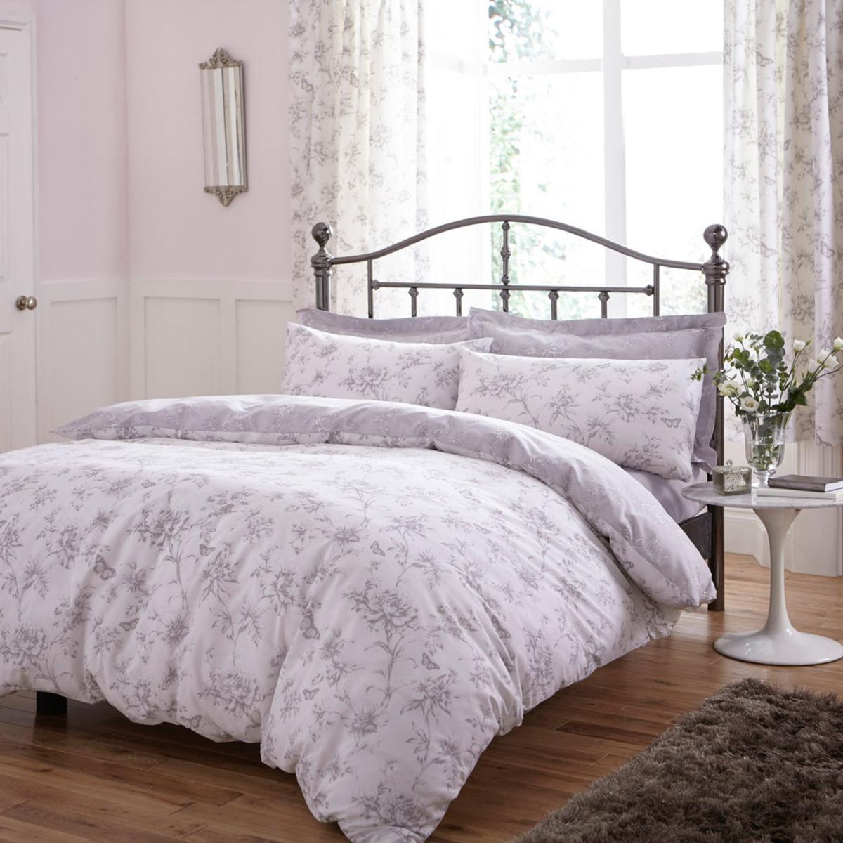 Sheridan Grey Duvet Cover Set - Grey / Super King Duvet Set – image 1