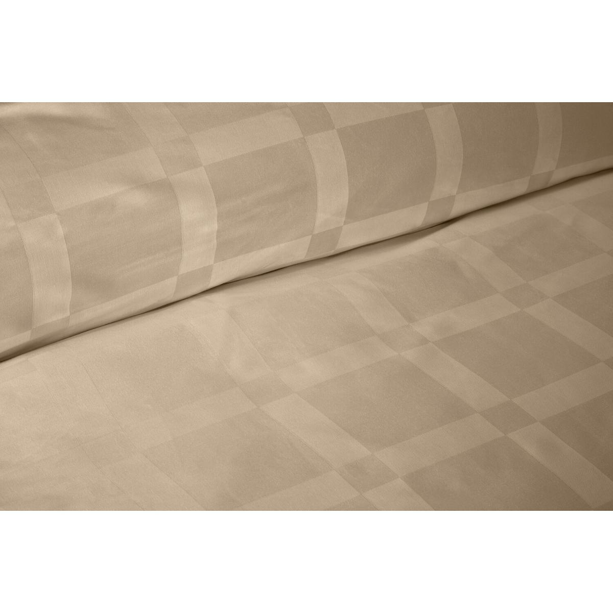 Sloane Check Duvet Cover and Pillowcase Set - Mink / Superking – image 2