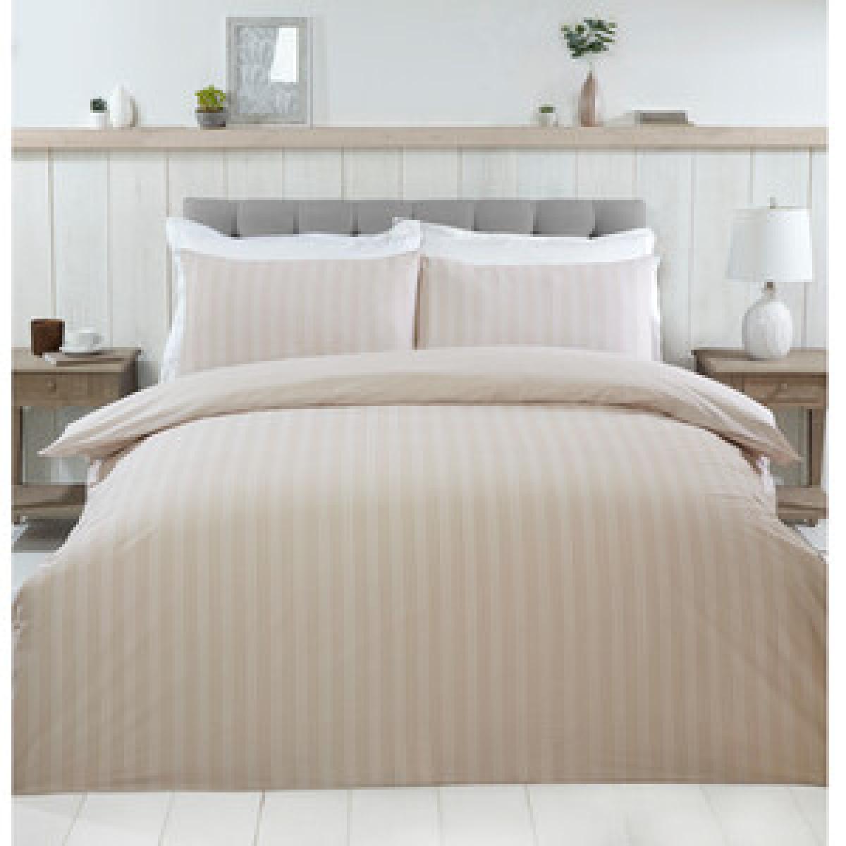 Thurlestone Stripe Duvet Cover and Pillowcase Set - Grey / Super King – image 6