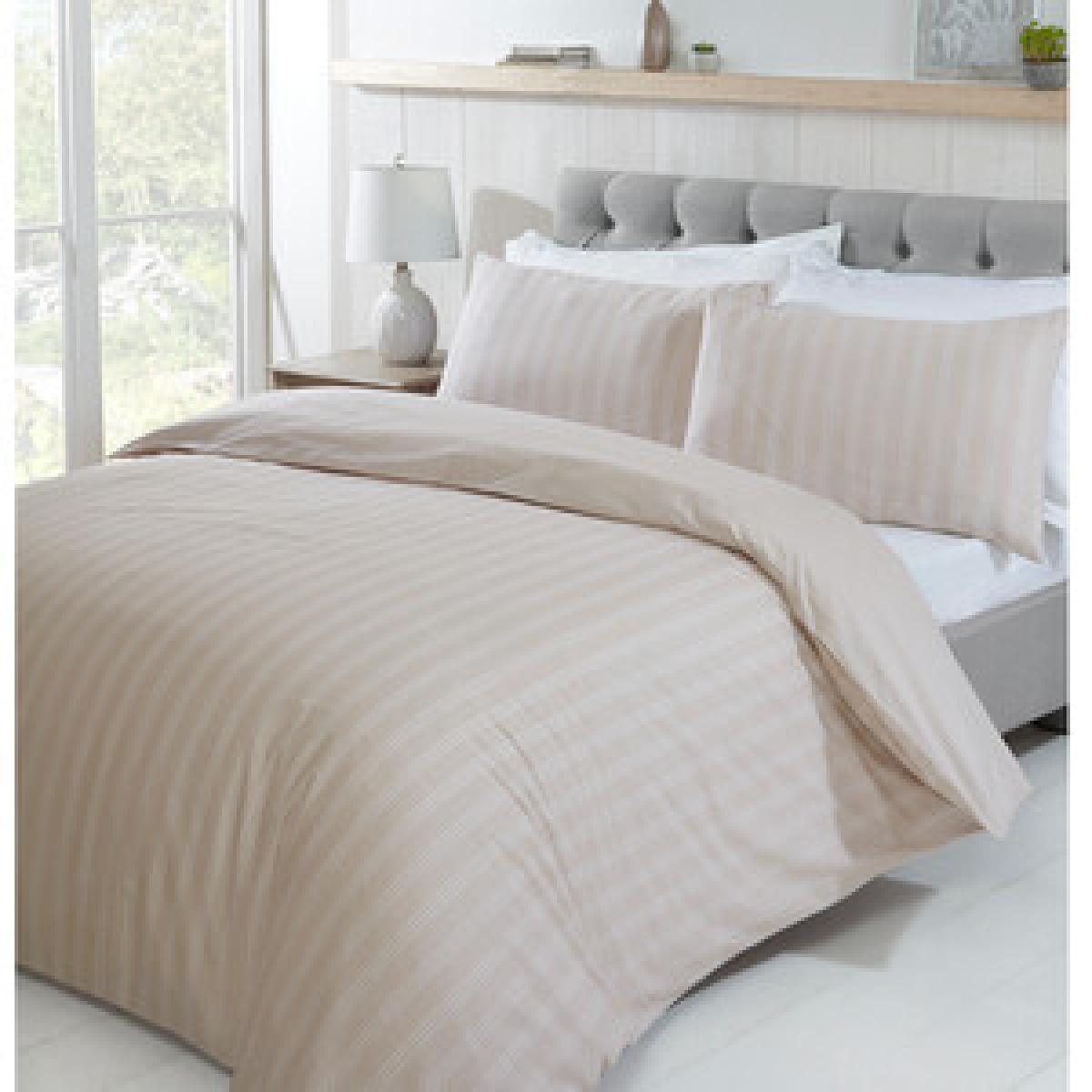 Thurlestone Stripe Duvet Cover and Pillowcase Set - Grey / Super King – image 7