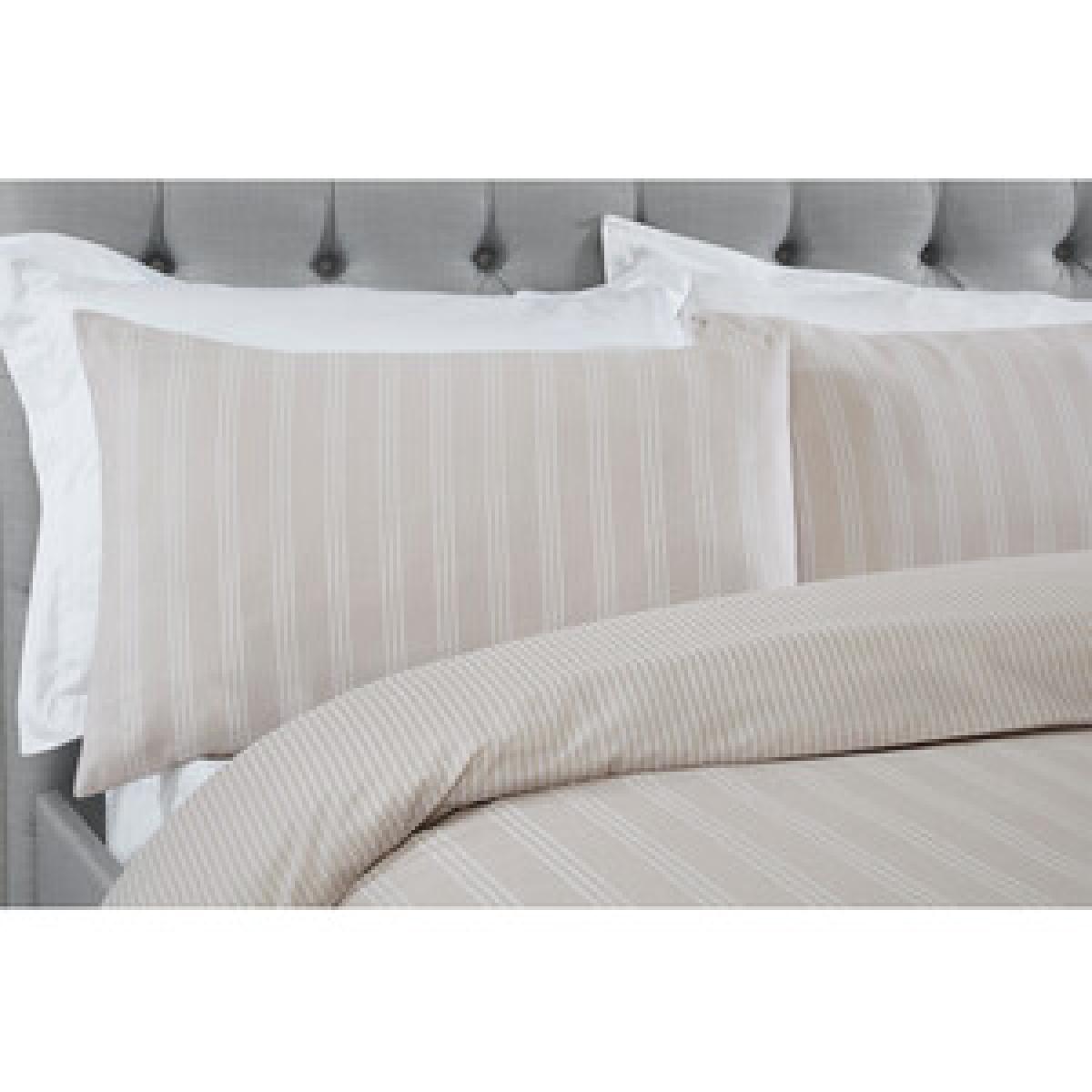 Thurlestone Stripe Duvet Cover and Pillowcase Set - Grey / Super King – image 8