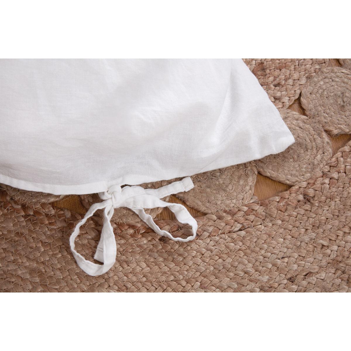 Cotton Linen Duvet and Pillowcase Set - White / Superking – image 5