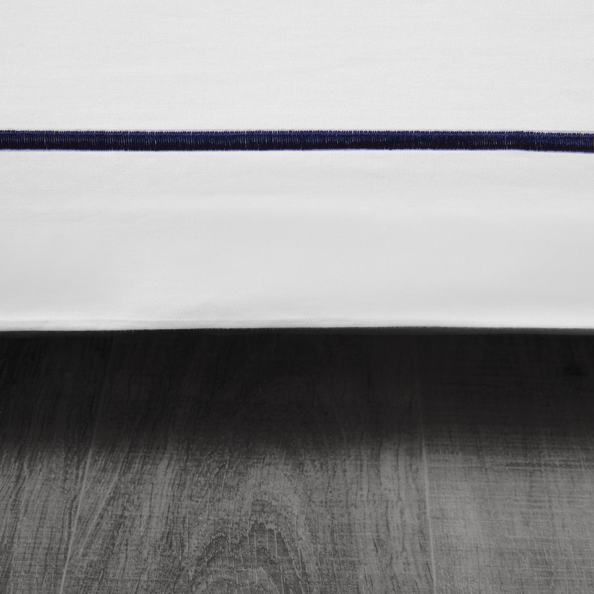 Oxford Stitch Trim 200 Thread Count Duvet Cover and Pillowcase Set - Navy / Super King – image 3