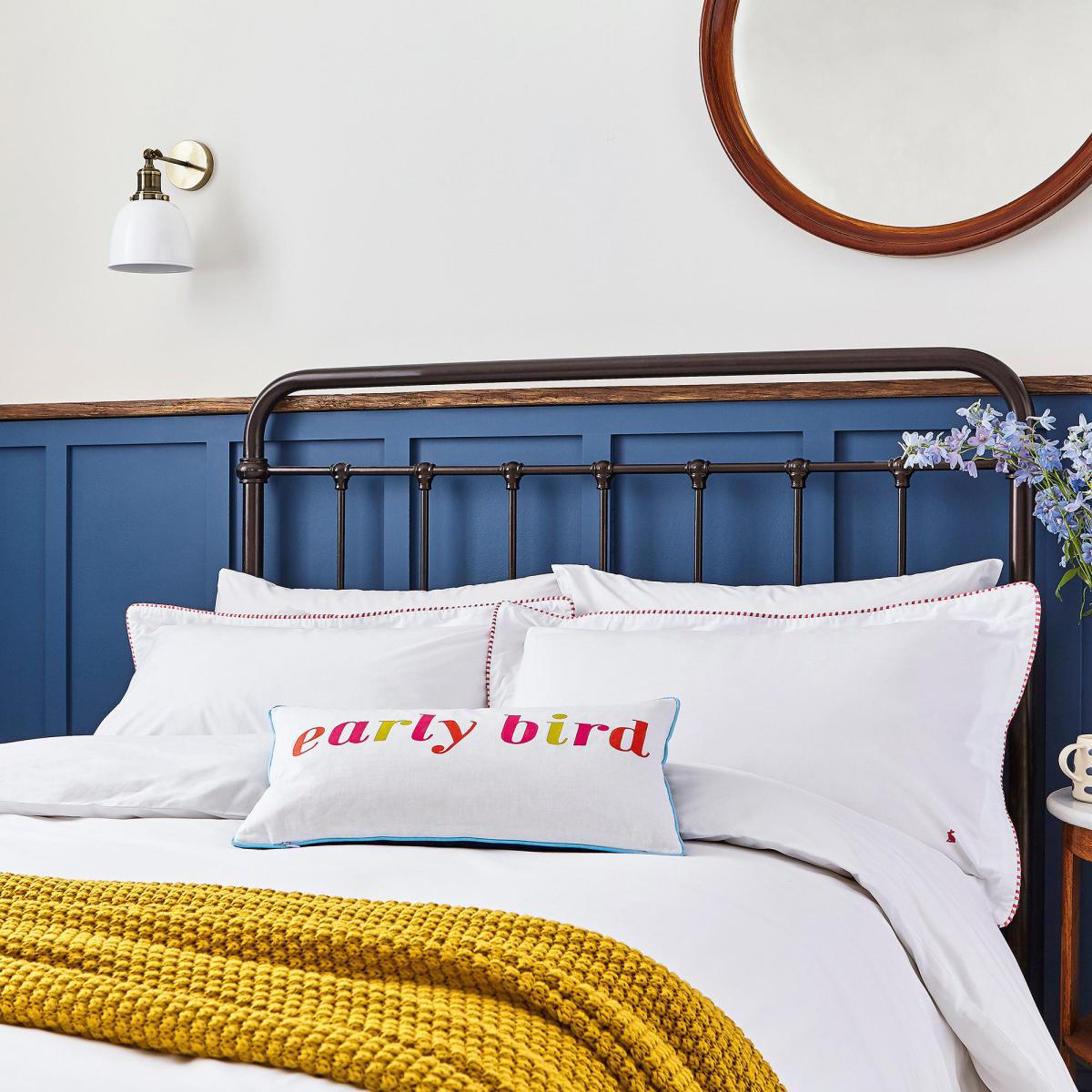 Joules Brightside Striped 100% Cotton Duvet Cover White, Blue and Yellow – image 2