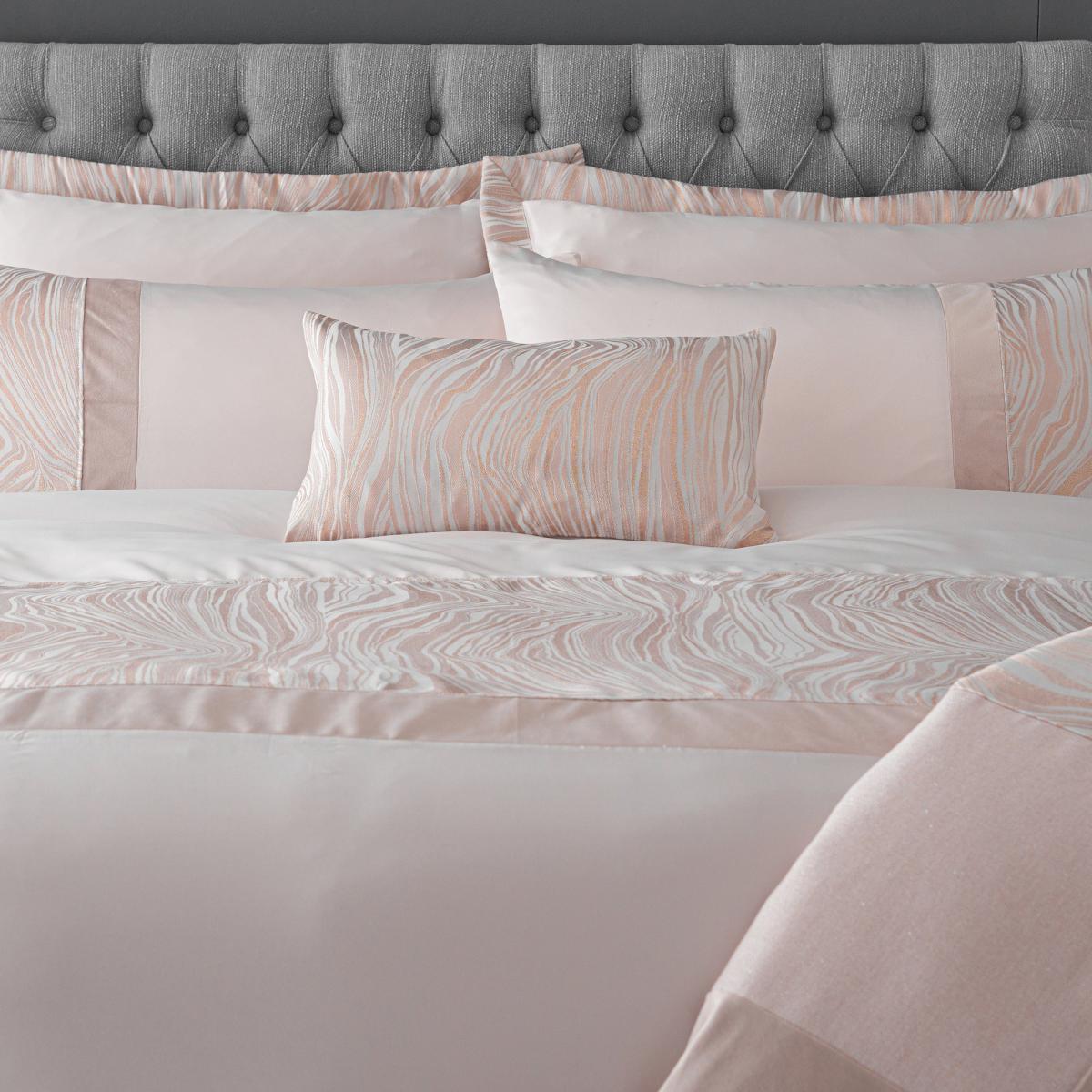 Keeley Pink Jacquard Duvet Cover and Pillowcase Set Pink – image 6