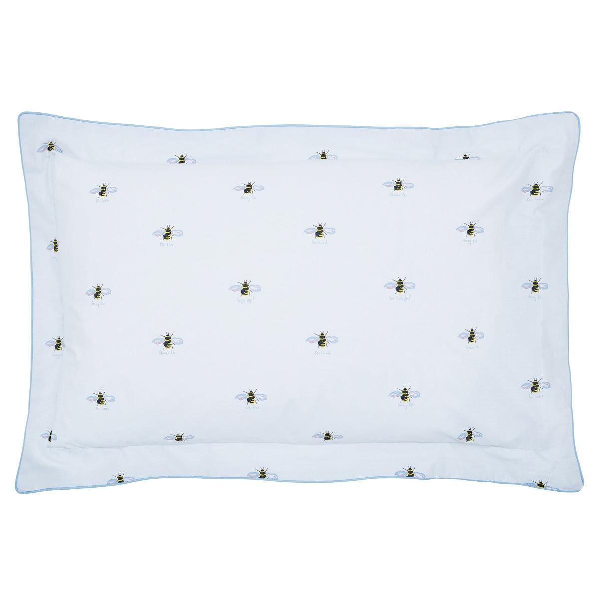 Joules Kelmarsh Bee Grey 100% Cotton Reversible Duvet Cover and Pillowcase Set Light Grey – image 3