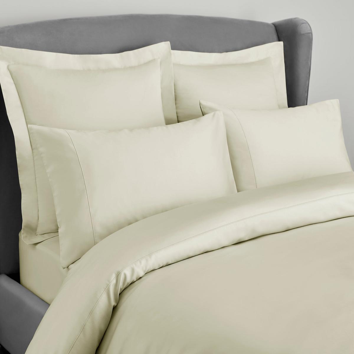 Dorma 300 Thread Count 100% Cotton Sateen Plain Buttermilk Duvet Cover Buttermilk – image 3