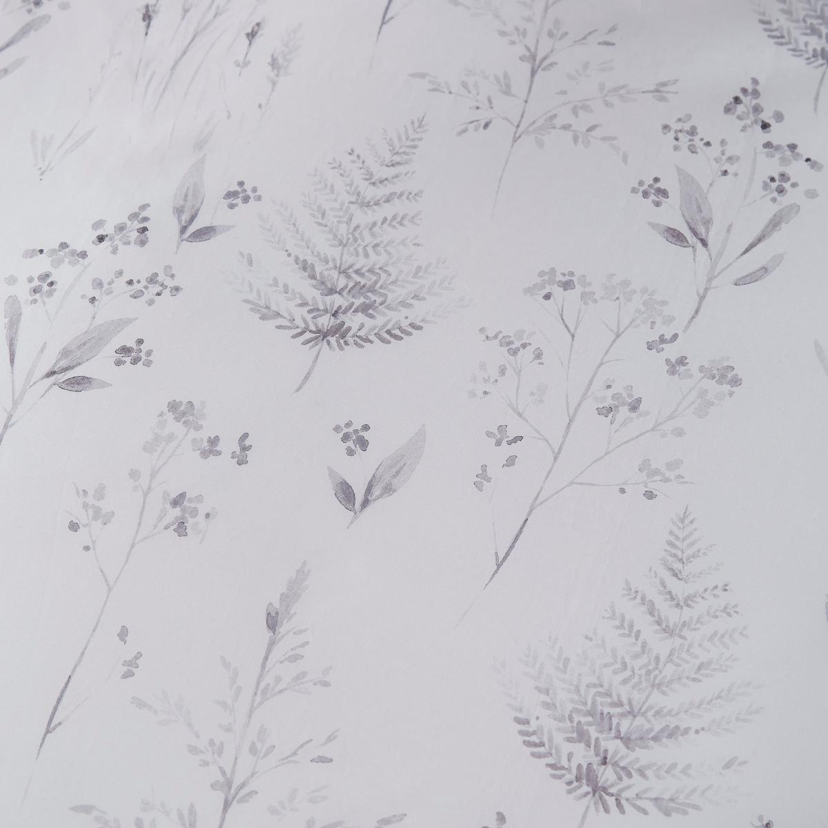 Dorma Purity Botanical 100% Cotton Duvet Cover and Pillowcase Set Grey – image 3