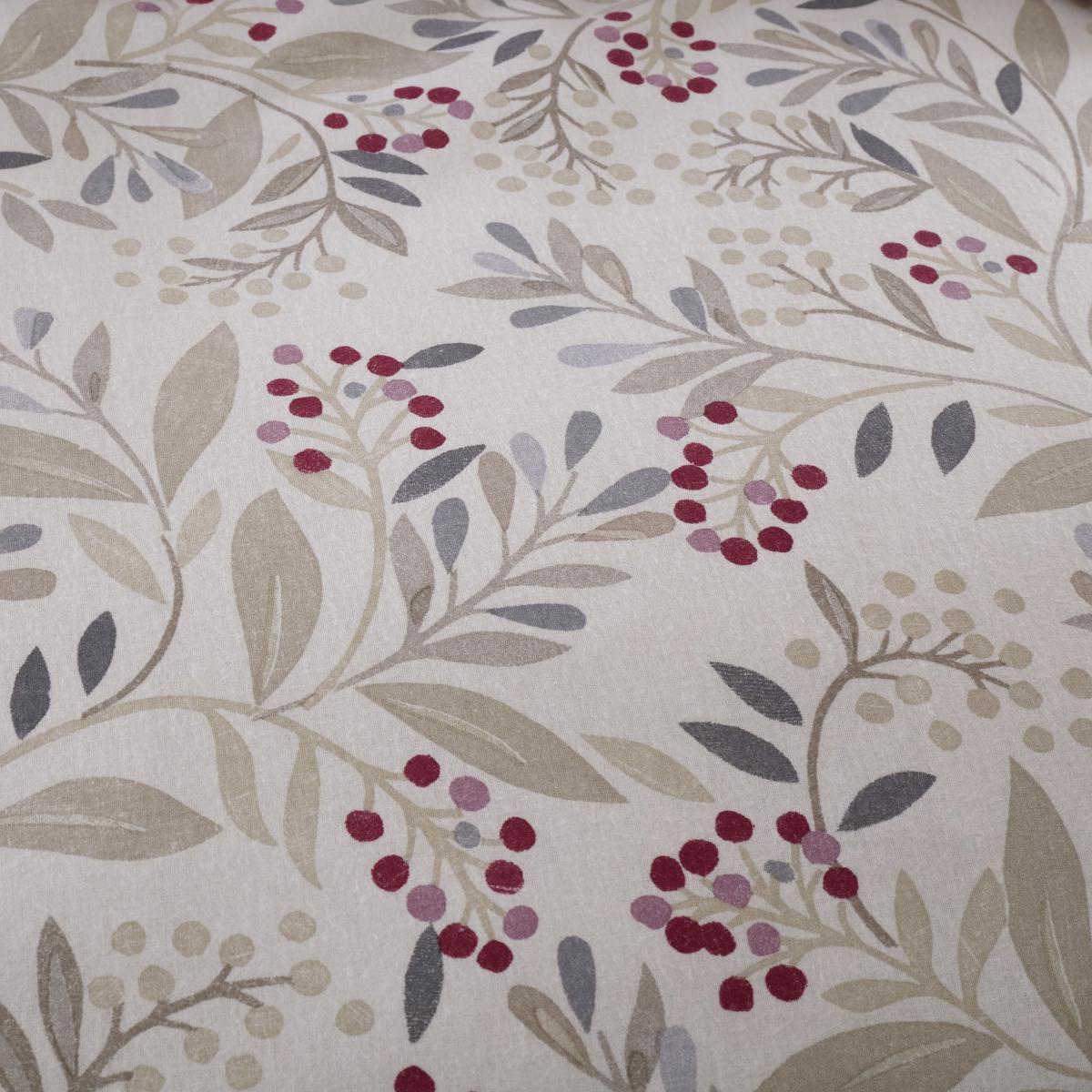 Catherine Lansfield Lingonberry Brushed Cotton Floral Duvet Cover and Pillowcase Set Natural – image 4