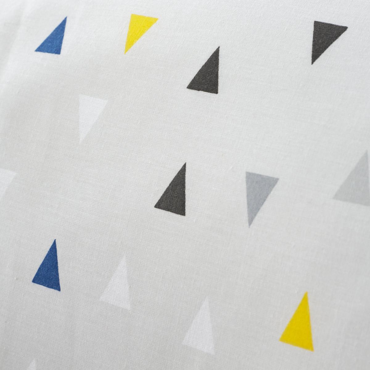Graphic Geo 100% Cotton Duvet Cover and Pillowcase Set White, Blue and Yellow – image 4